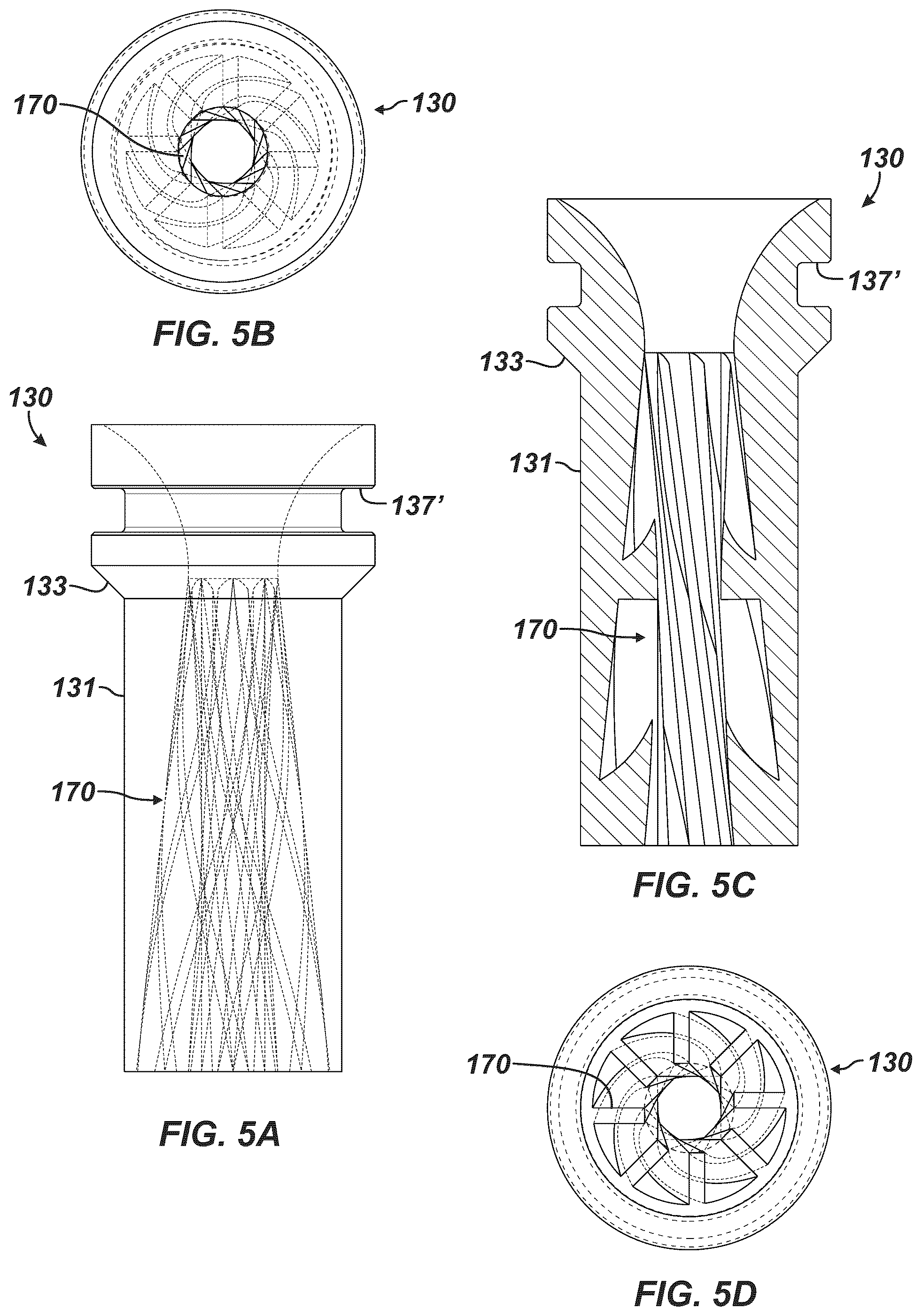 Patent US12359544 Figure 5 – Gas lift device having nozzle with spiraling vane