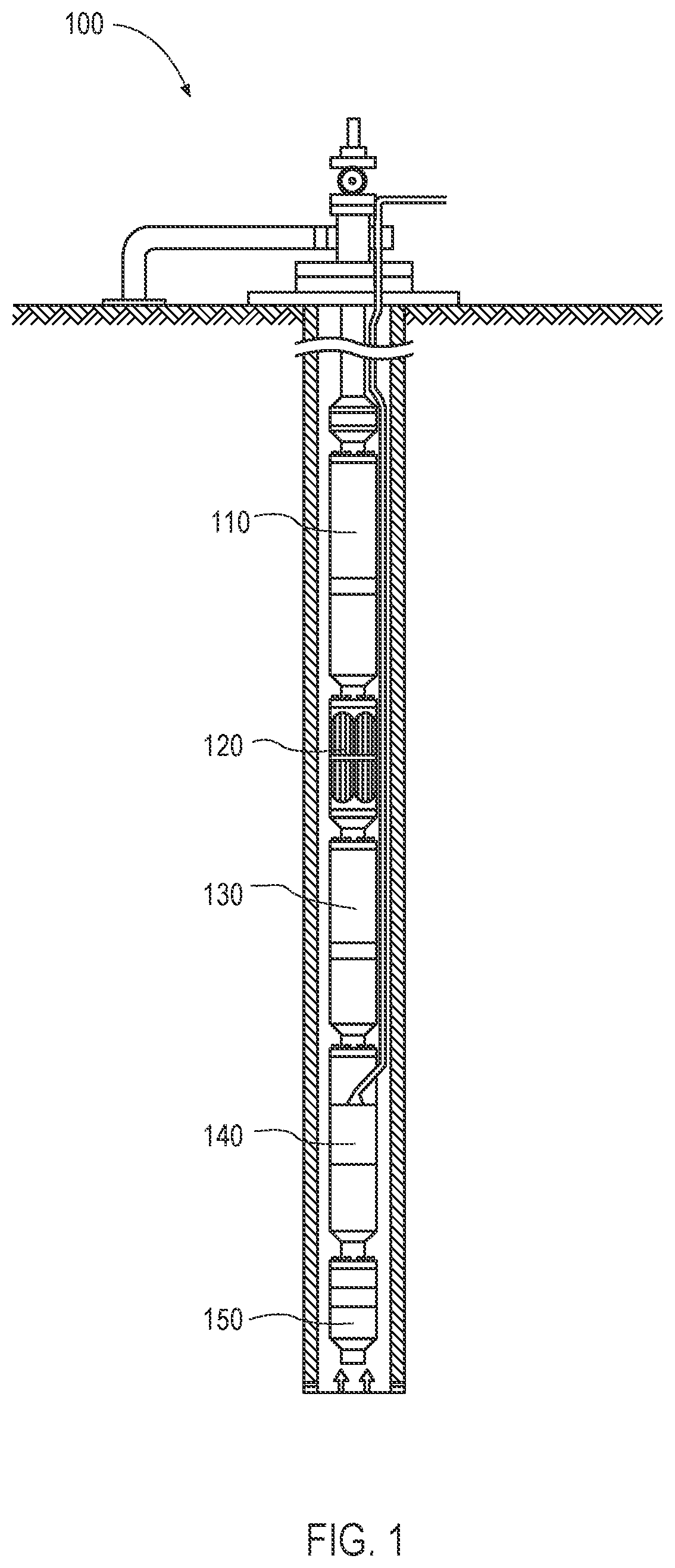 Patent US12359546 Figure 1 – Downhole centrifugal pumps including locking features and related components and methods