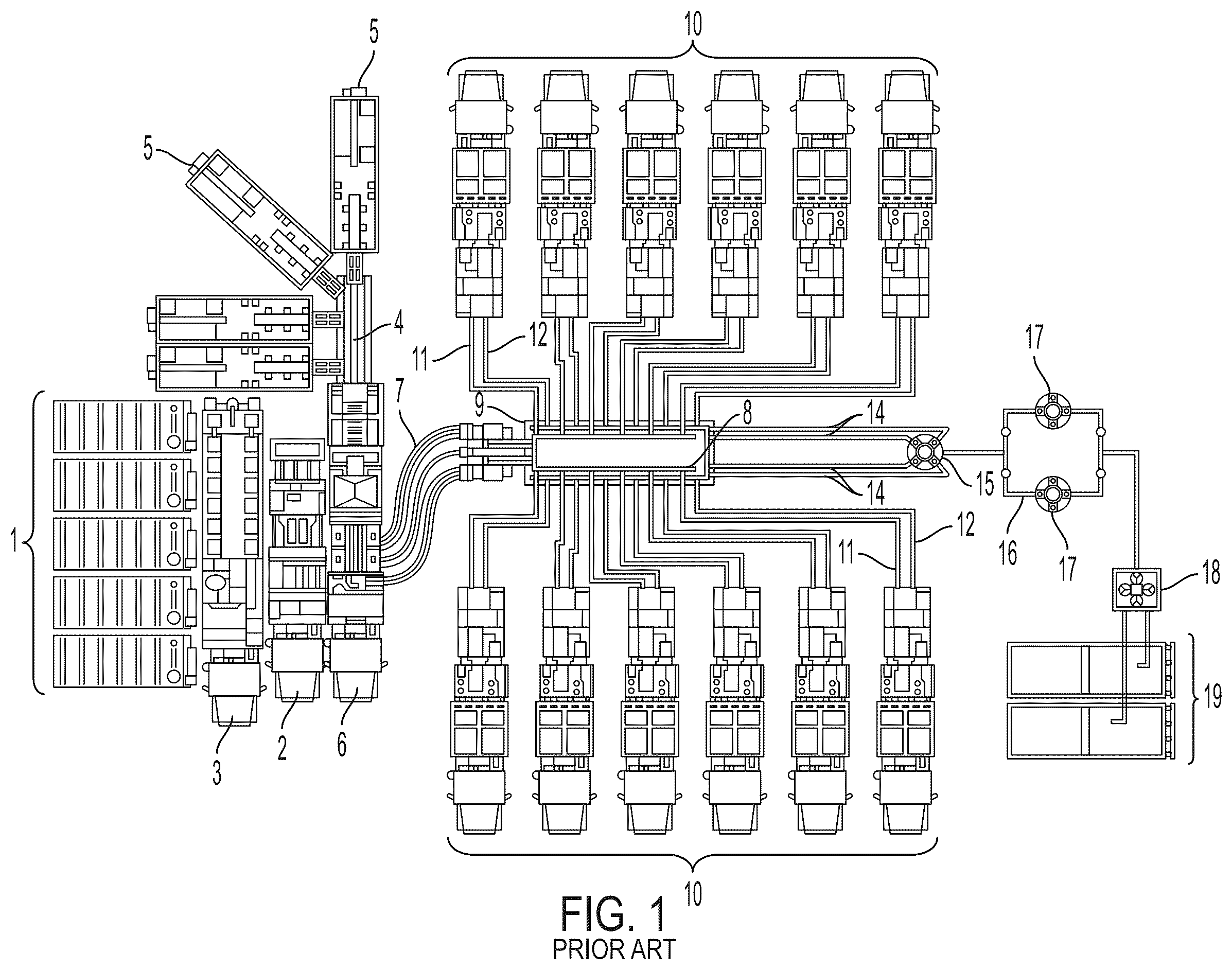 Patent US12359547 Figure 1 – Hydraulic fracturing blender system