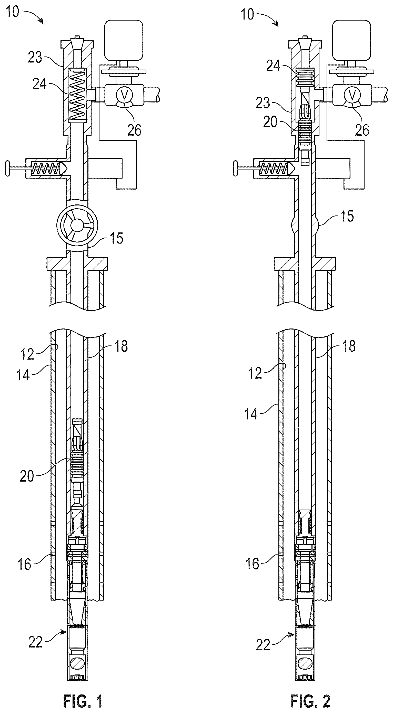 Patent US12359550 Figure 1 – Desander assembly for plunger lift system