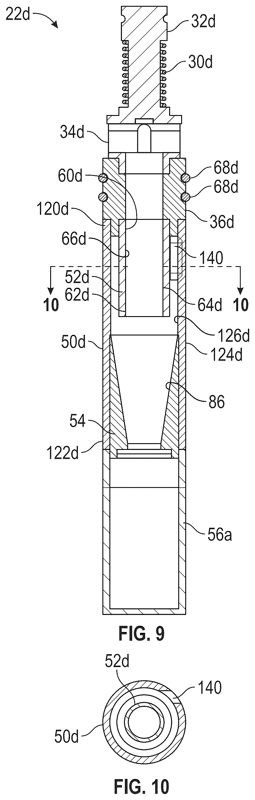 Patent US12359550 Figure 8 – Desander assembly for plunger lift system