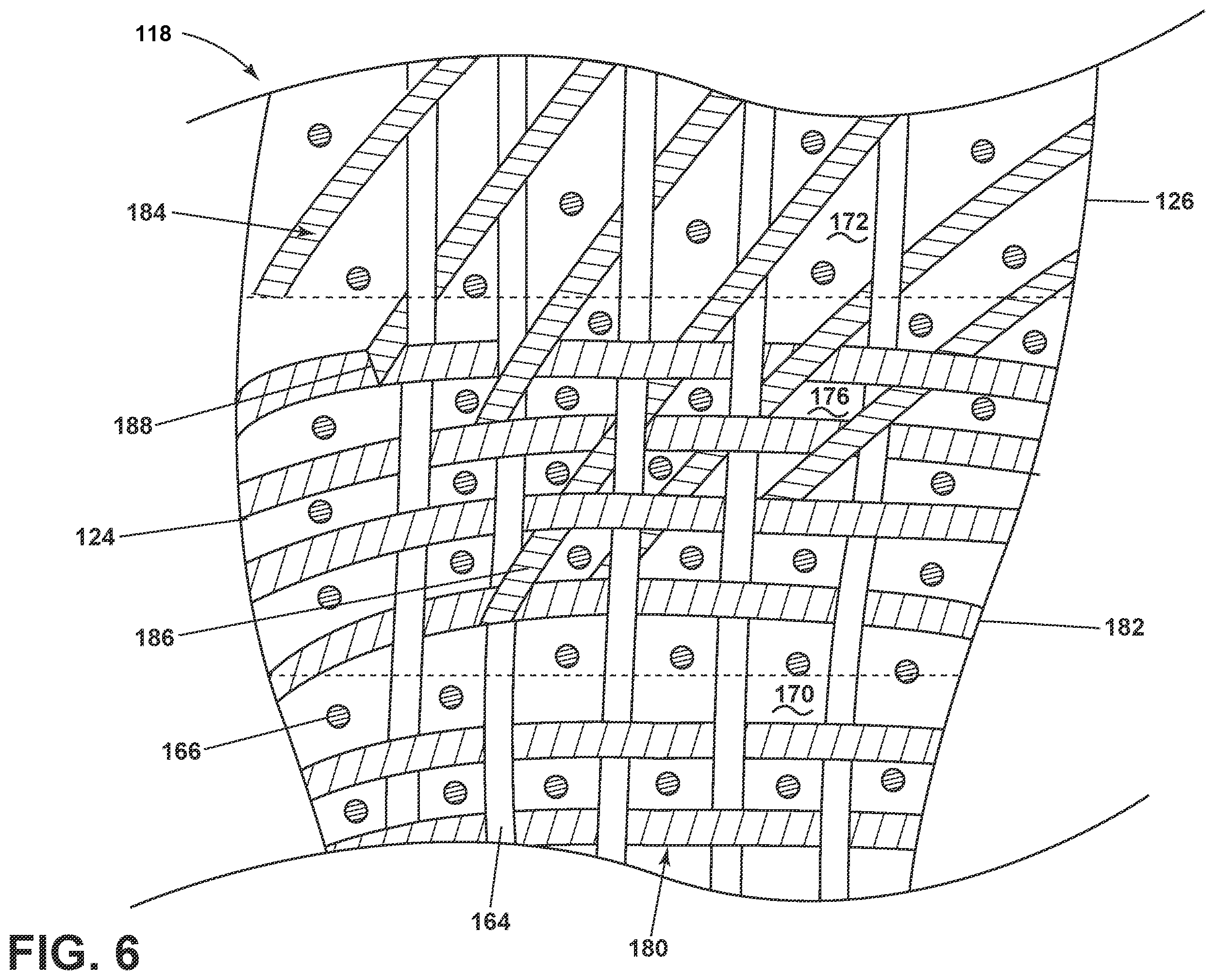 Patent US12359570 Figure 6 – Composite airfoil assembly for a turbine engine