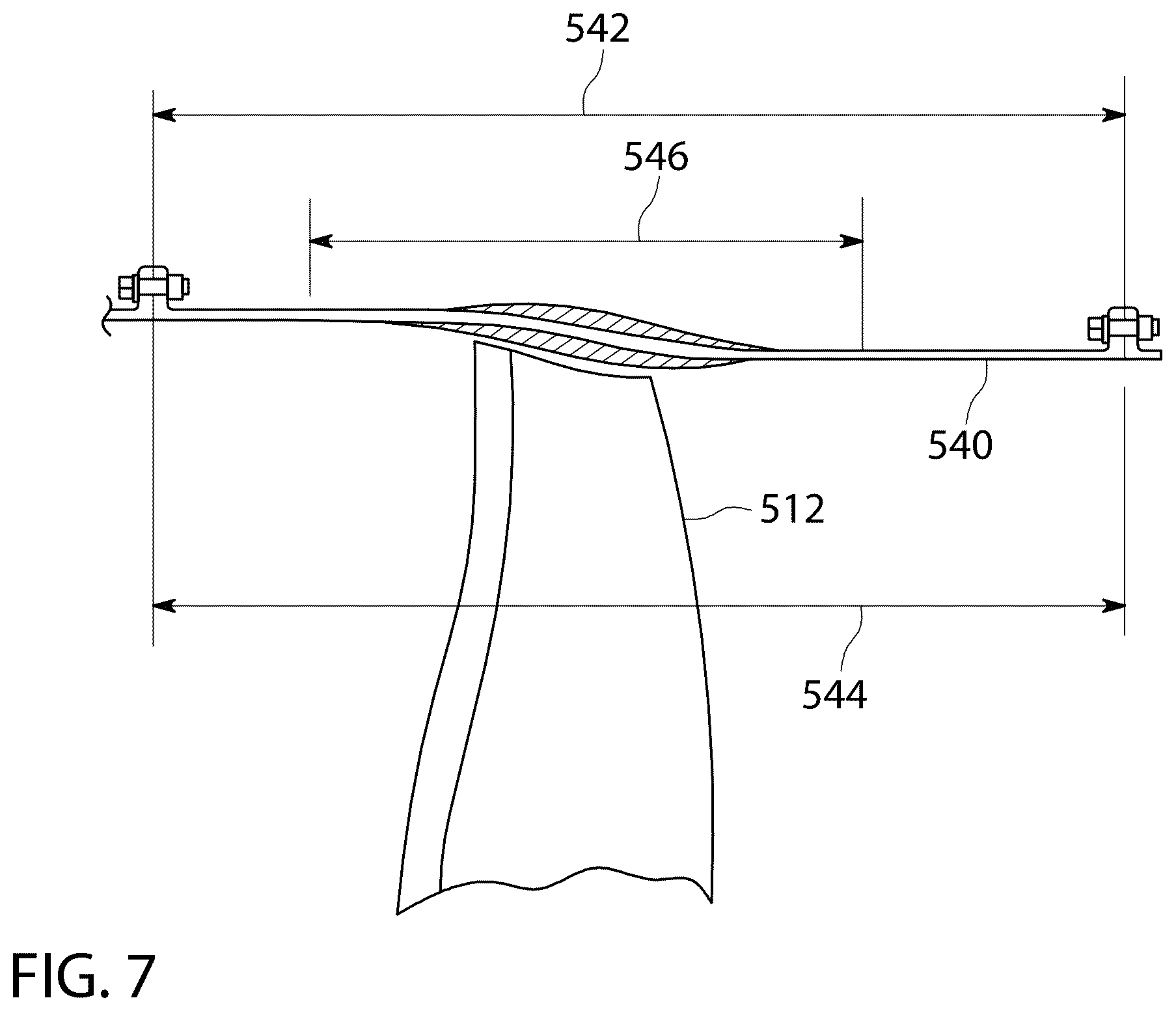 Patent US12359572 Figure 7 – Turbine engine with composite airfoils