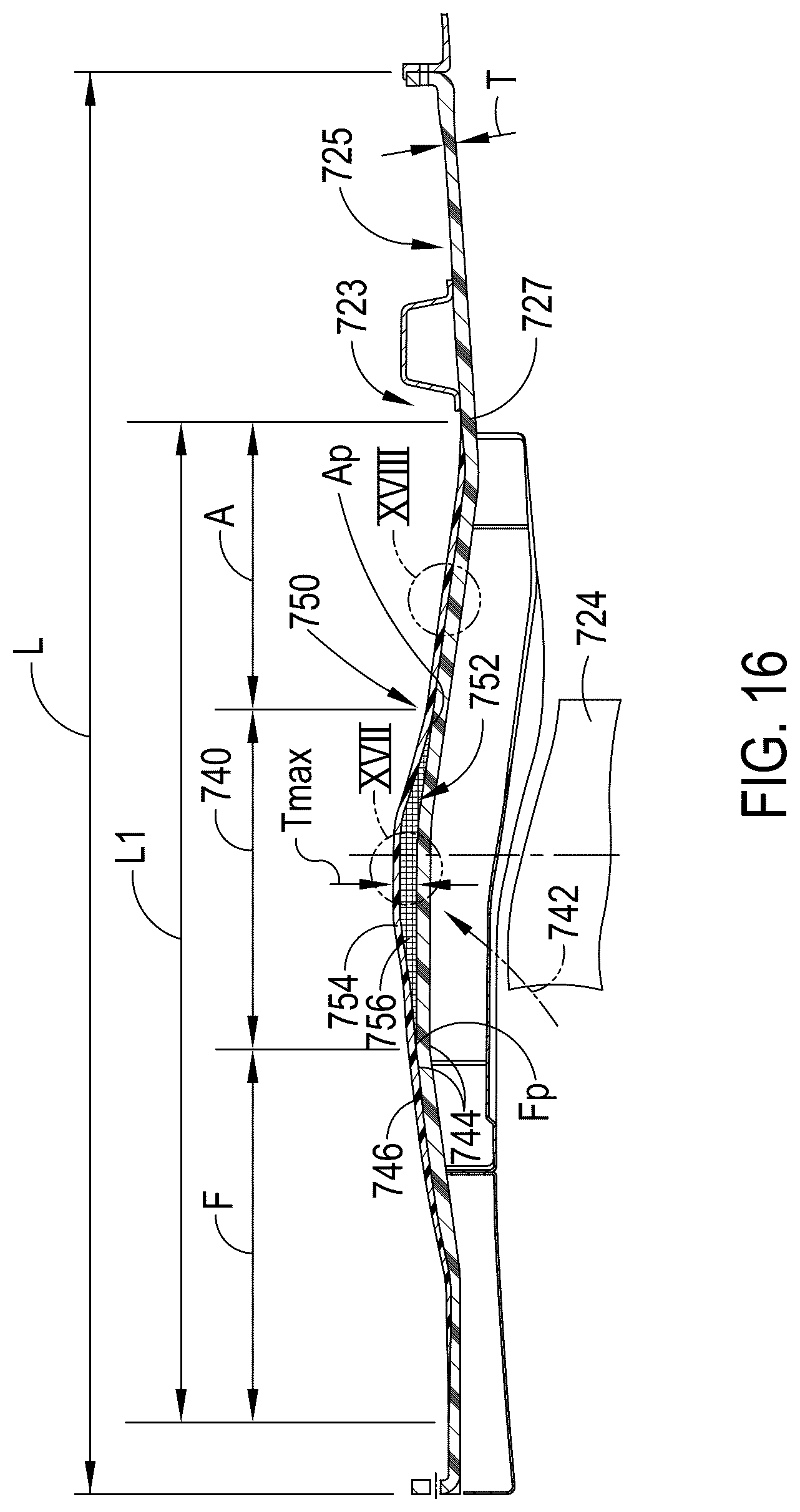 Patent US12359572 Figure 12 – Turbine engine with composite airfoils