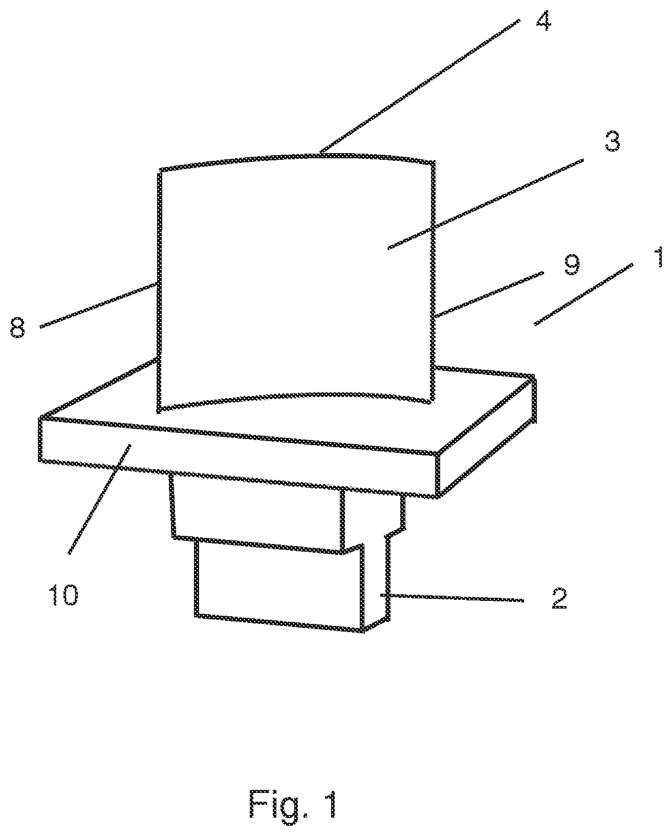 Patent US12359573 Figure 1 – Blade for a turbomachine including blade tip armor and an erosion protection layer, and method for manufacturing same