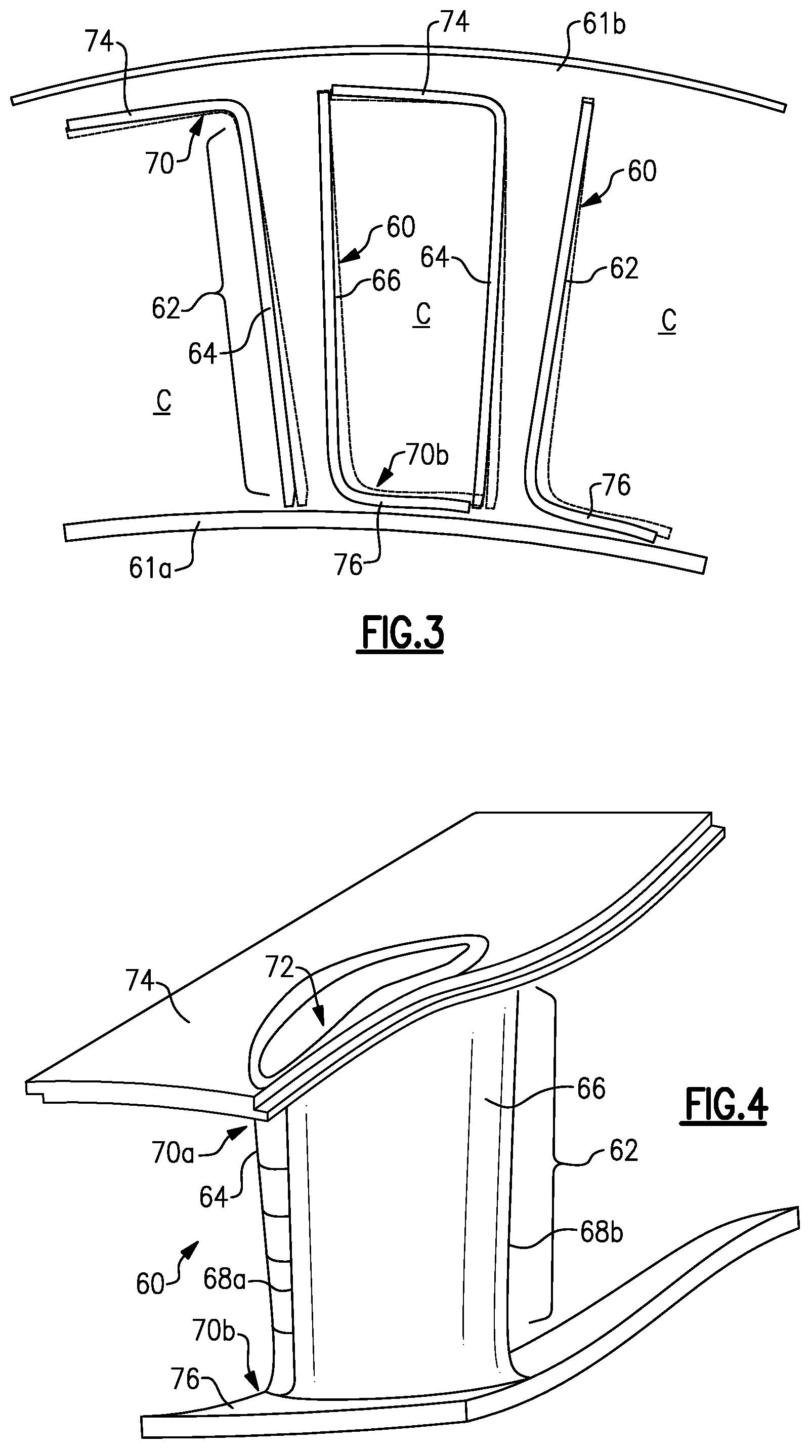 Patent US12359574 Figure 2 – Vane arc segment with single-sided platform