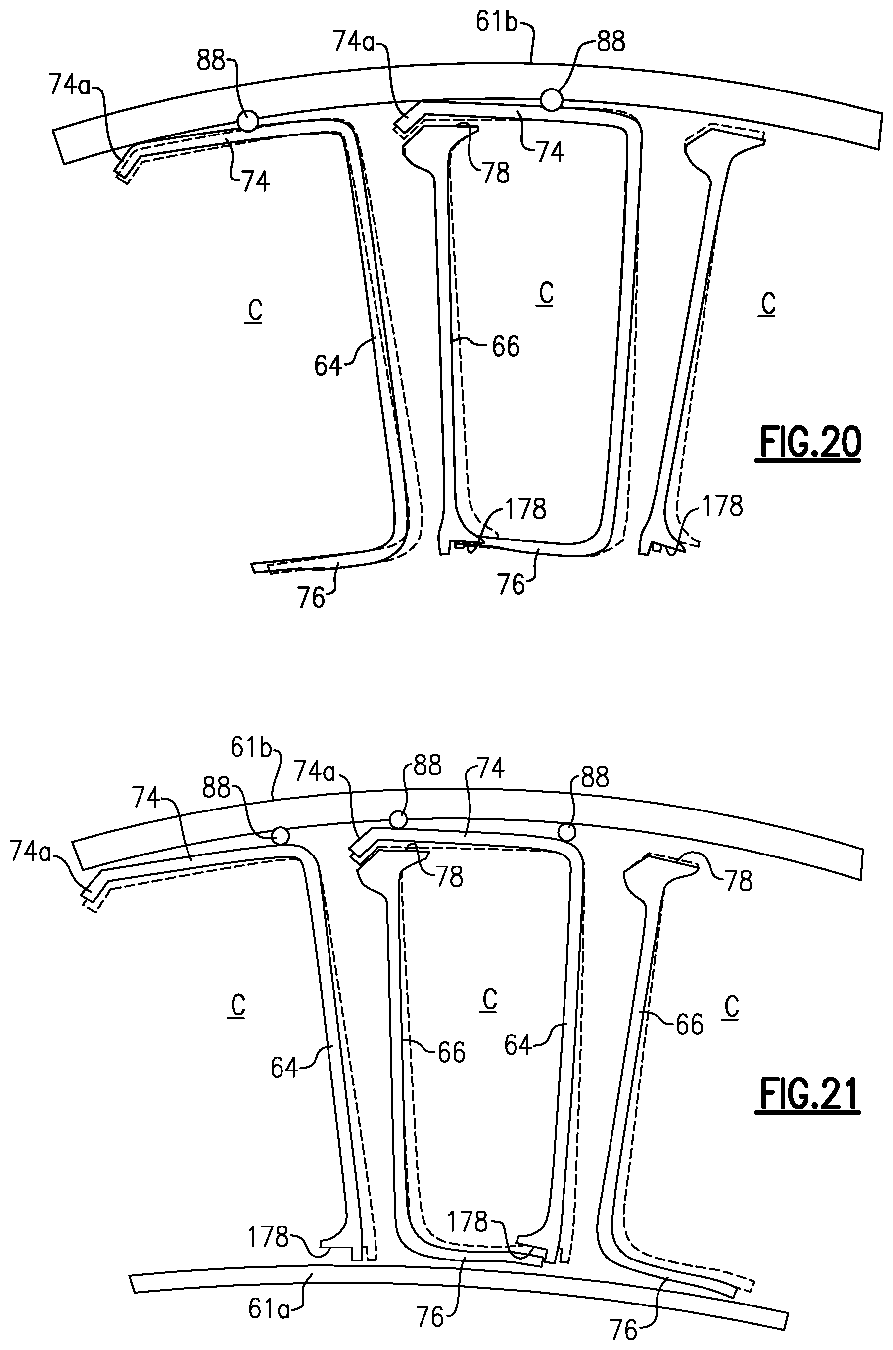Patent US12359574 Figure 10 – Vane arc segment with single-sided platform
