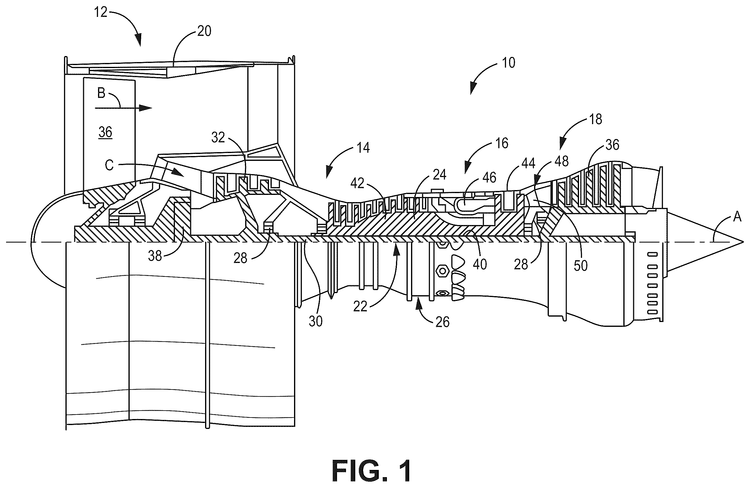 Patent US12359579 Figure 1 – Contour weaves for interwoven vanes