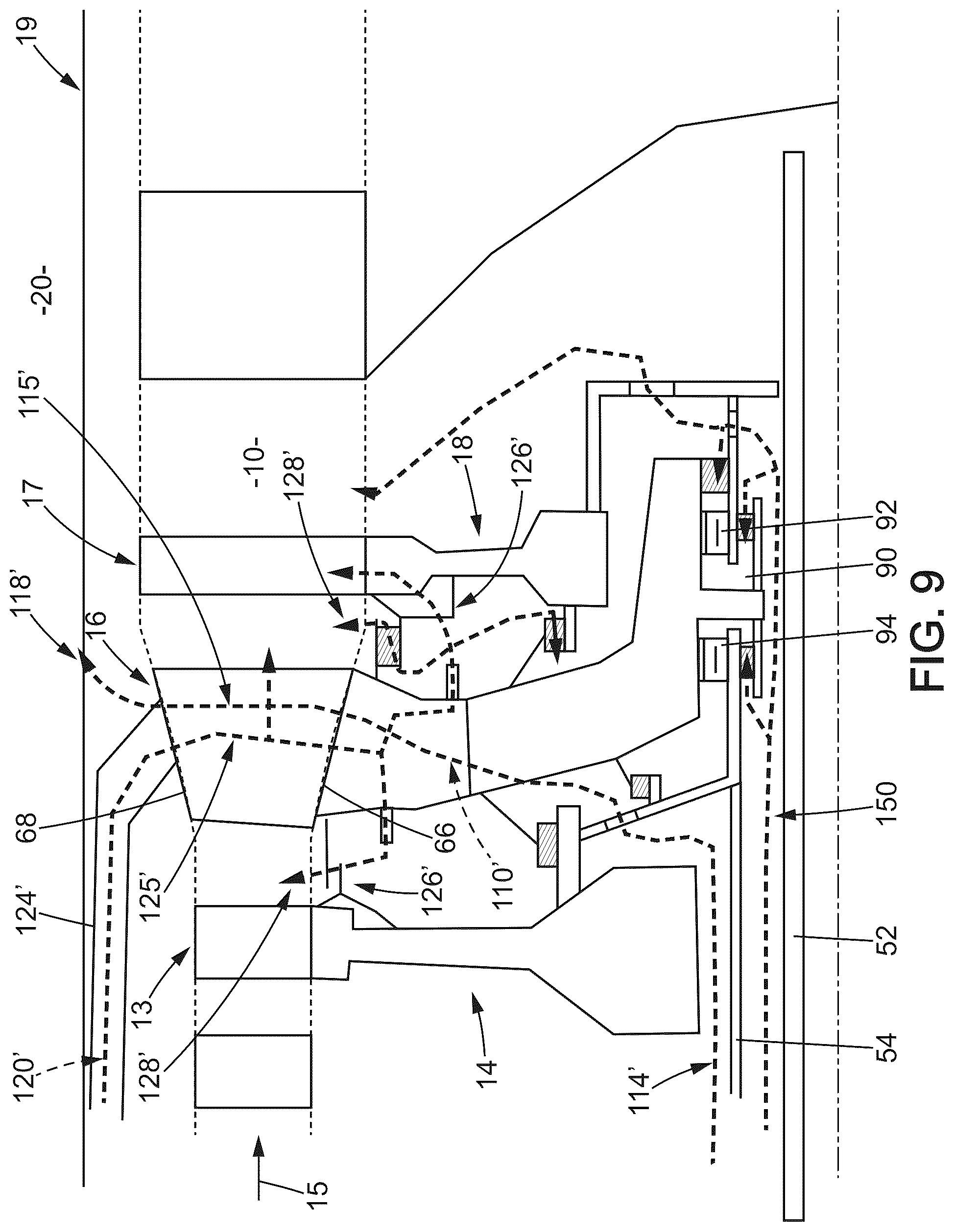 Patent US12359580 Figure 5 – Turbine engine for an aircraft