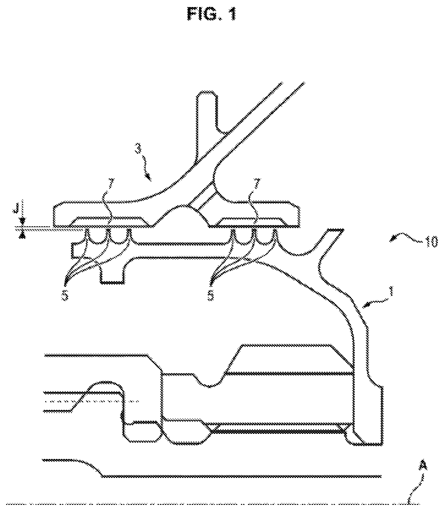 Patent US12359582 — Labyrinth seal comprising an abradable element with variable cell density — Figure 1