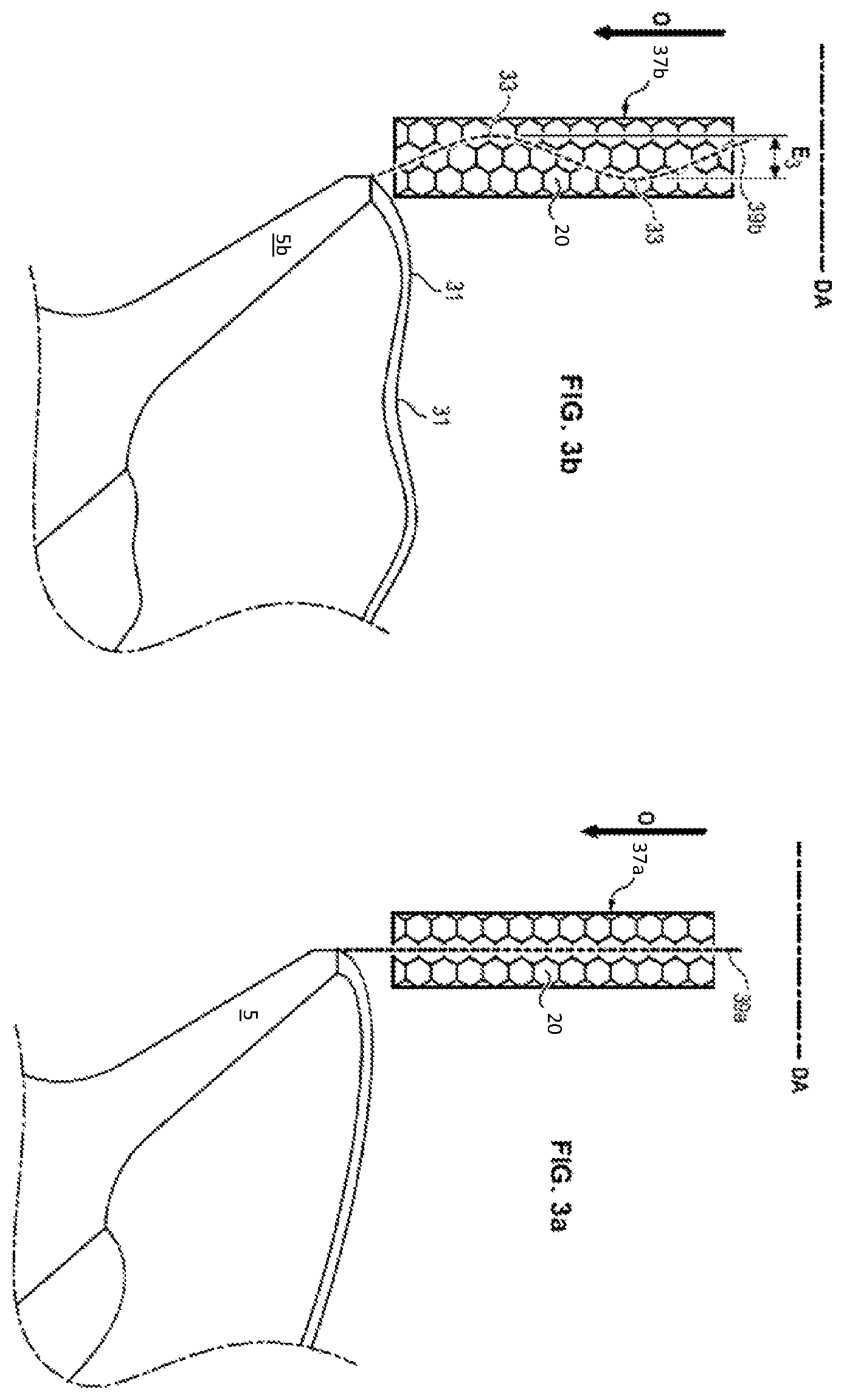 Patent US12359582 Figure 3 – Labyrinth seal comprising an abradable element with variable cell density