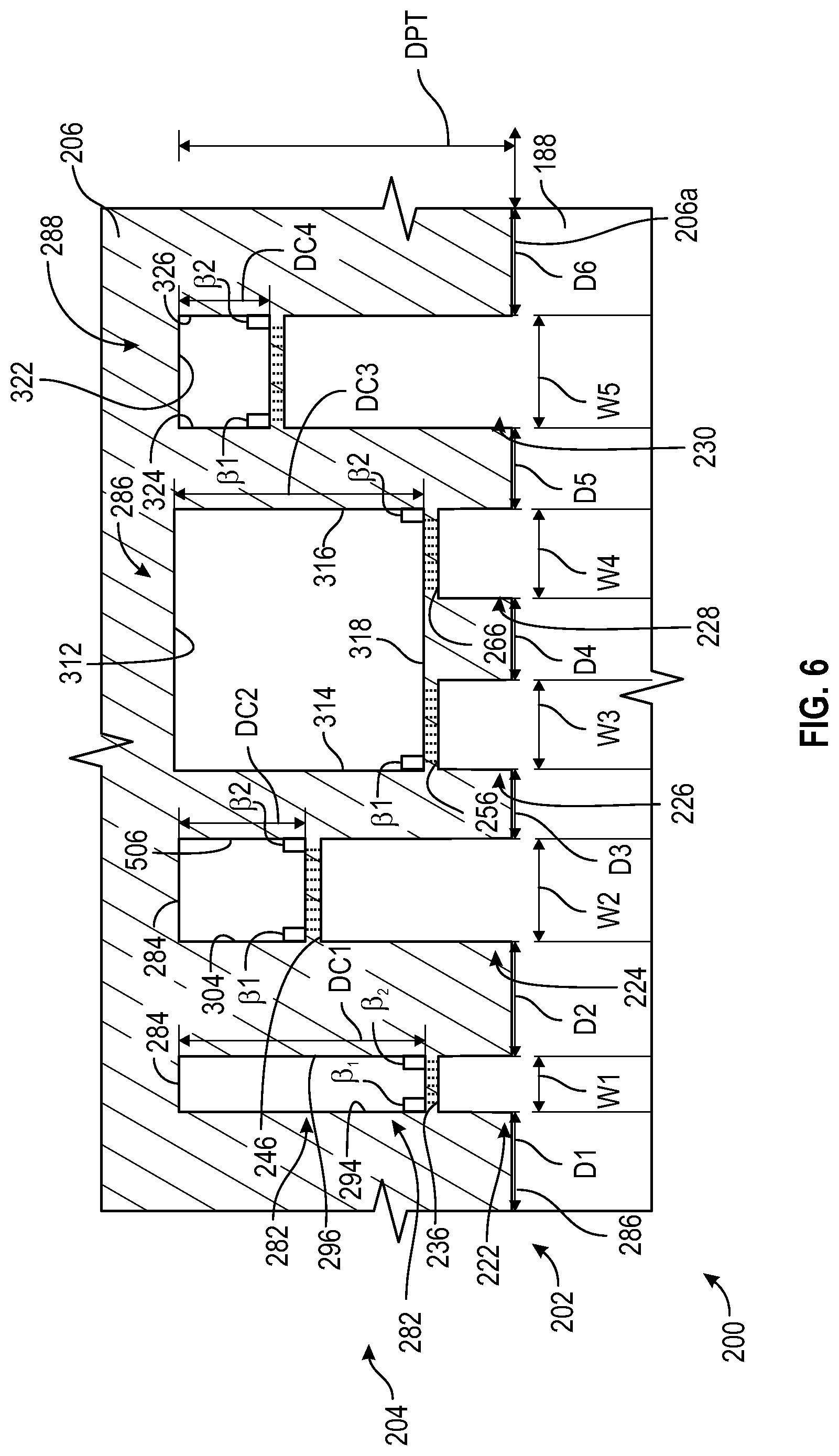 Patent US12359584 Figure 6 – Acoustic engine casing for gas turbine engine