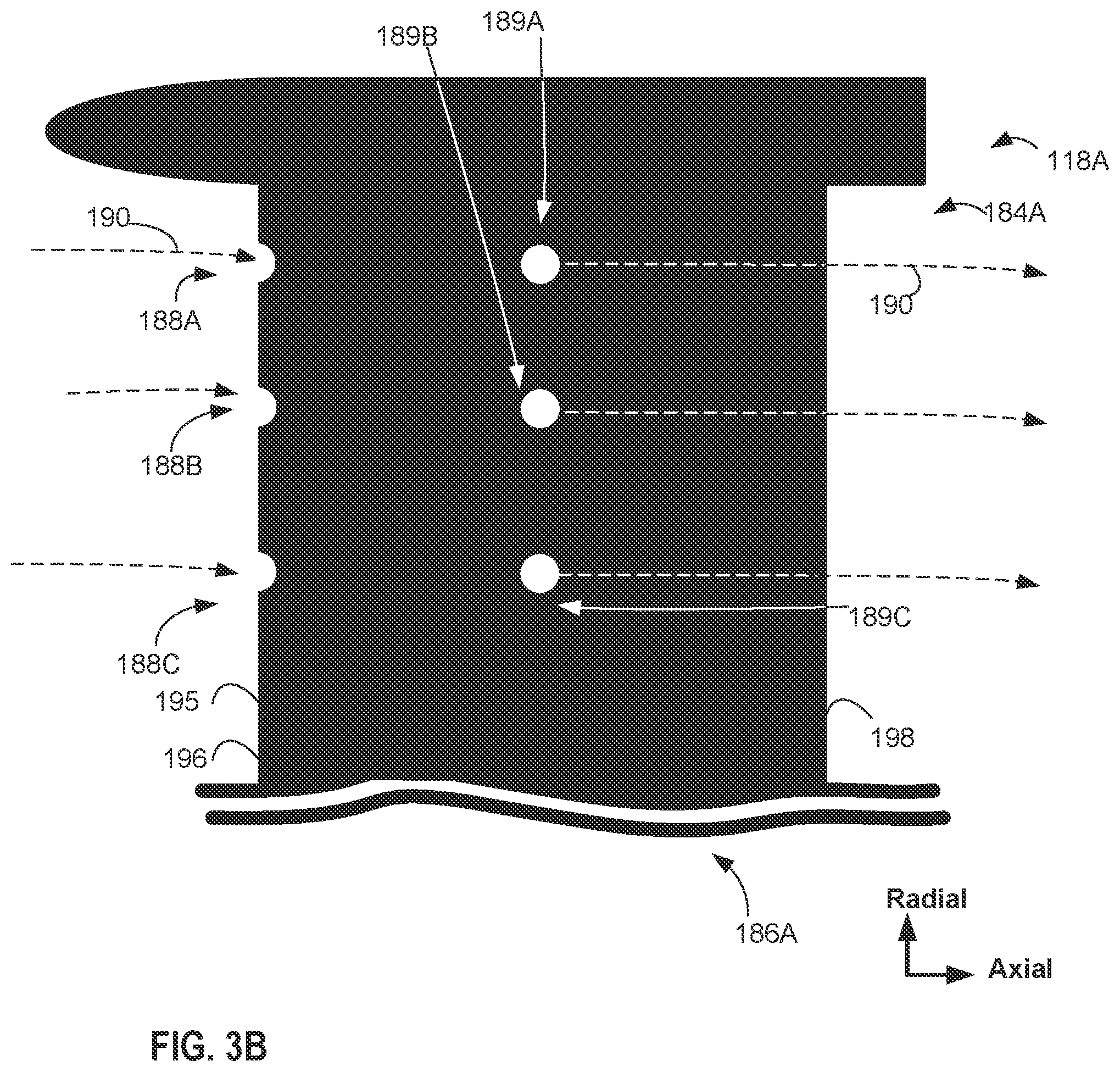 Patent US12359587 Figure 4 – Gas turbine engine power cable cooling