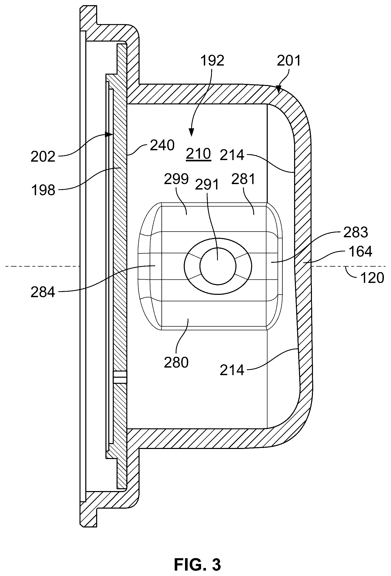 Patent US12359590 Figure 3 – Turbomachine with turbine section having integrated fluid separator
