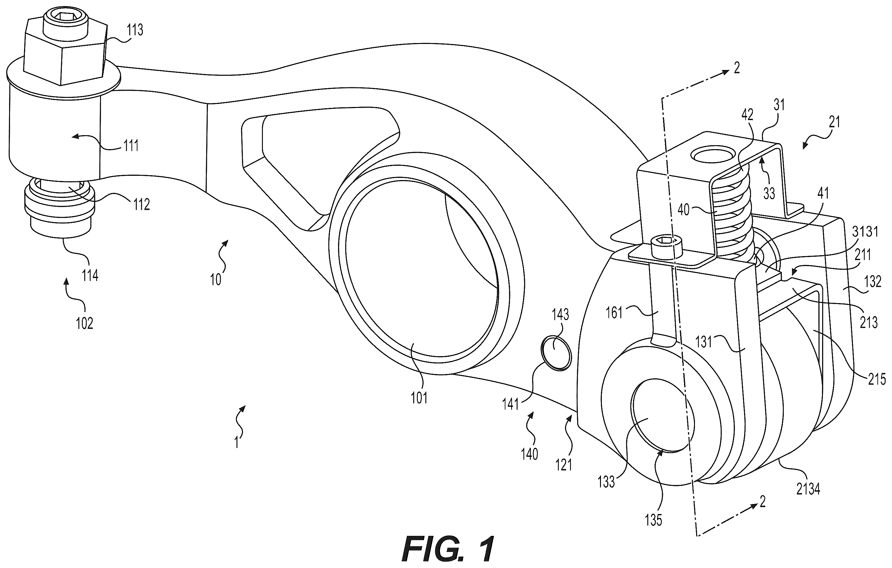 Patent US12359592 Figure 1 – Switchable rocker arm