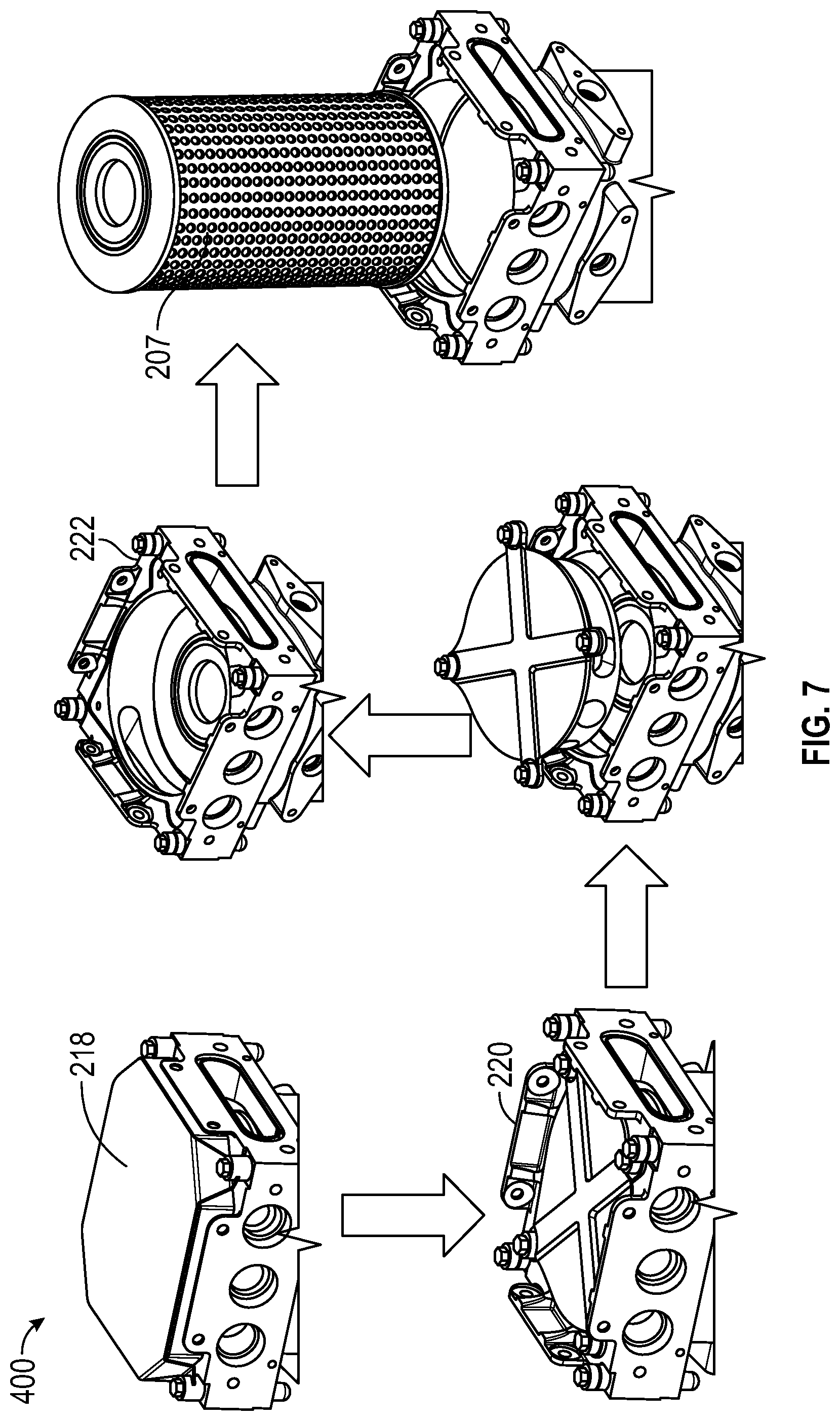 Patent US12359593 Figure 10 – Modular assemblies for crankcase oil separators