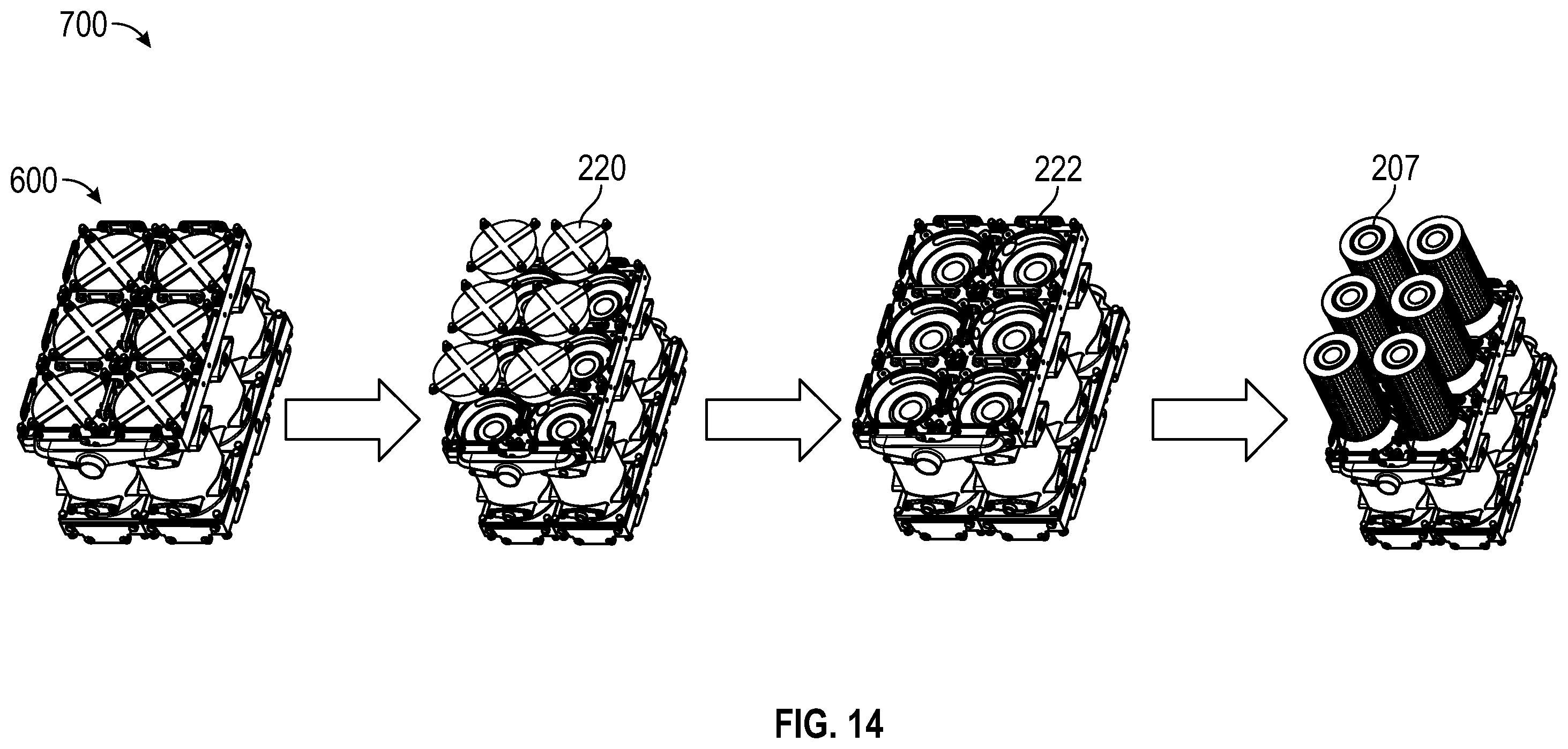 Patent US12359593 Figure 16 – Modular assemblies for crankcase oil separators