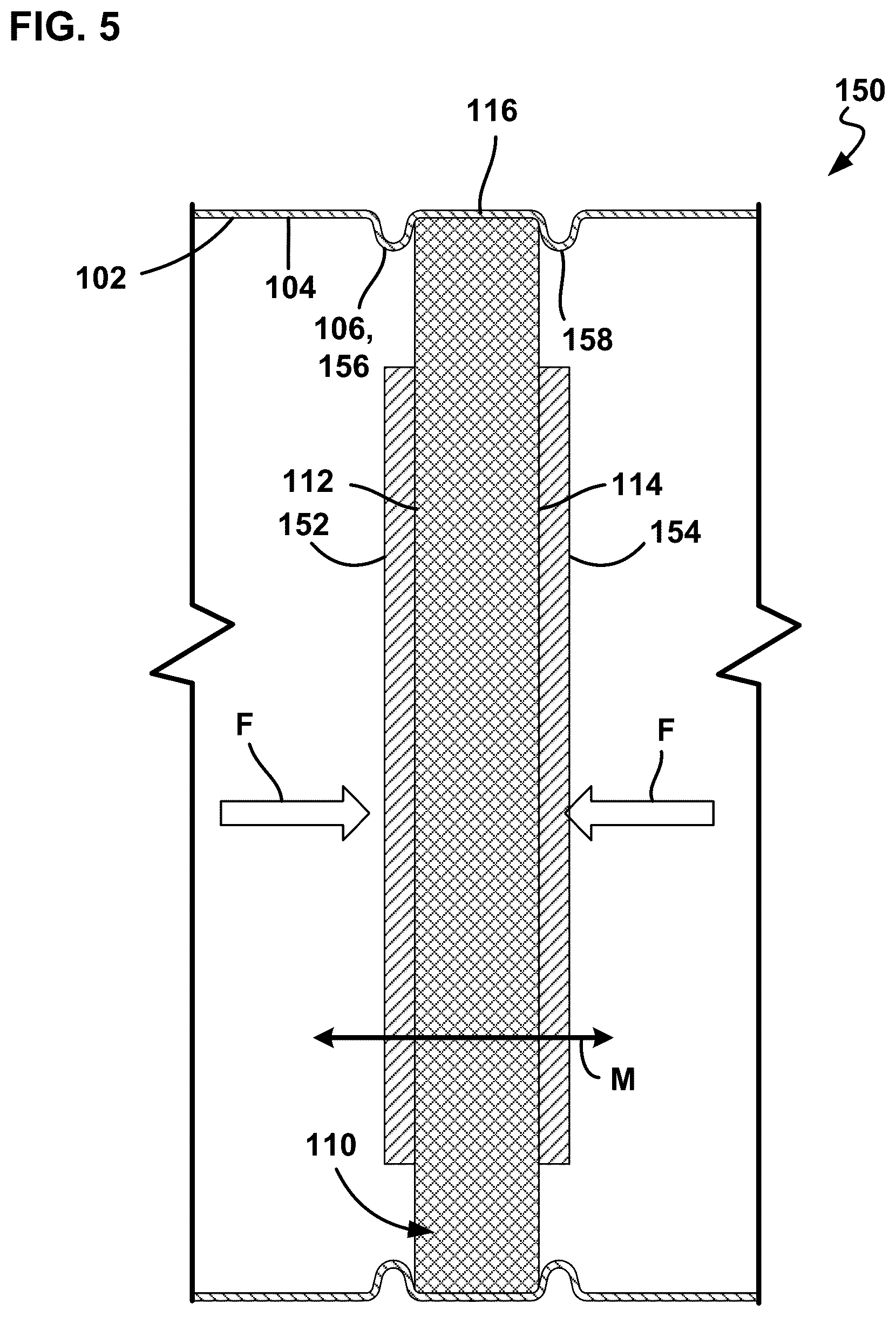 Patent US12359596 Figure 5 – Retention apparatus for wire mesh arrangement
