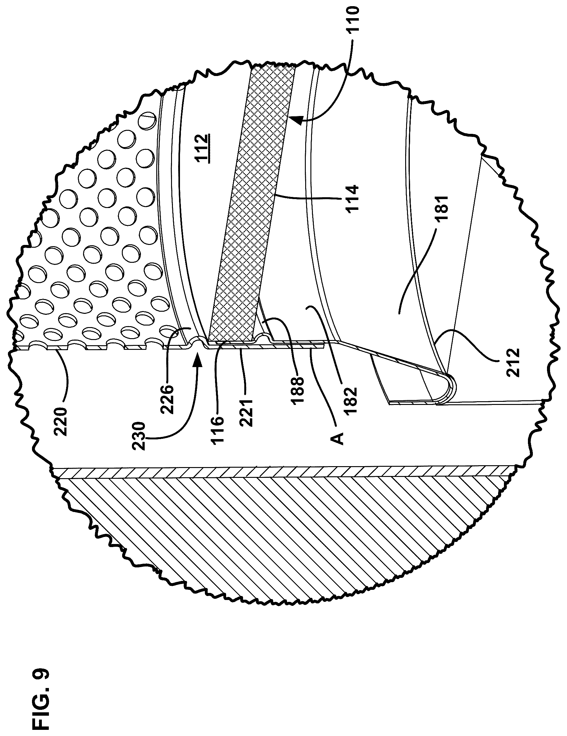 Patent US12359596 Figure 9 – Retention apparatus for wire mesh arrangement