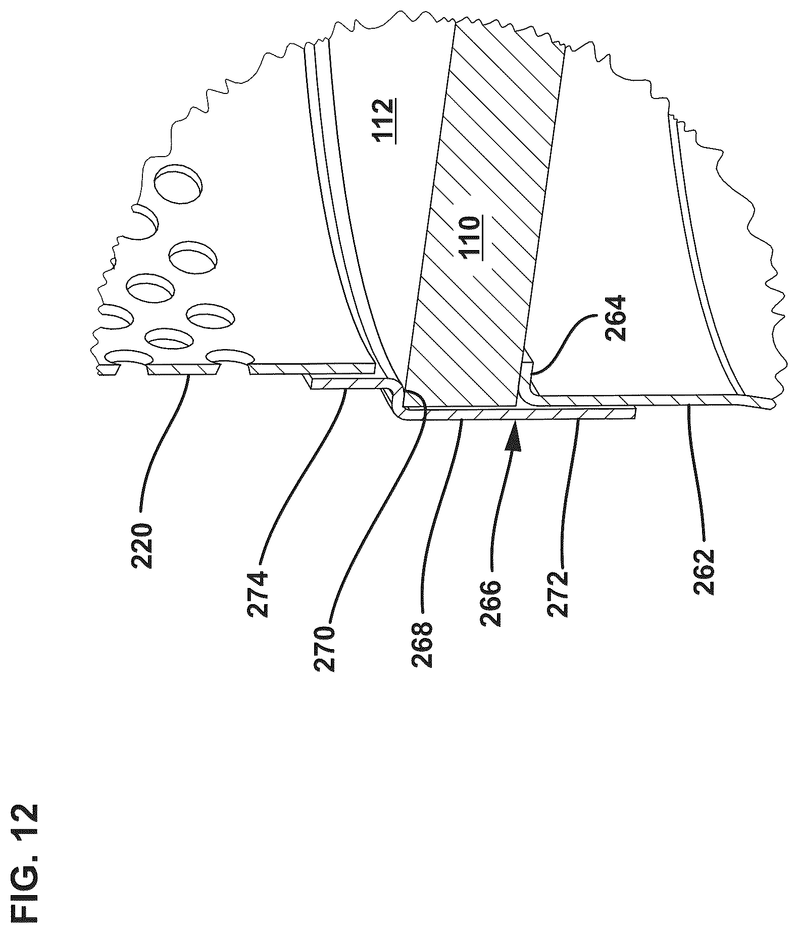 Patent US12359596 Figure 12 – Retention apparatus for wire mesh arrangement