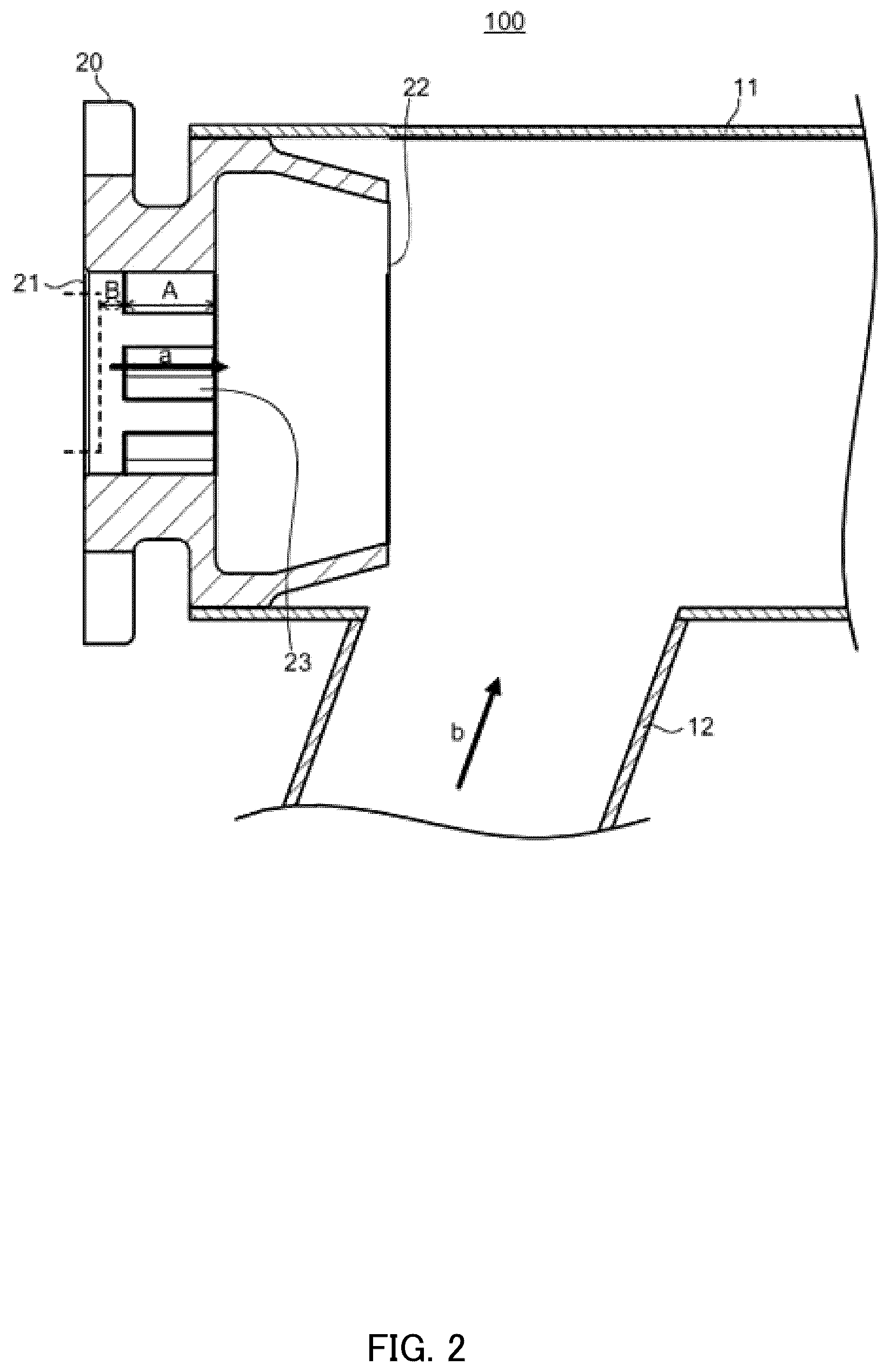 Patent US12359597 Figure 2 – Exhaust structure and injector attachment member