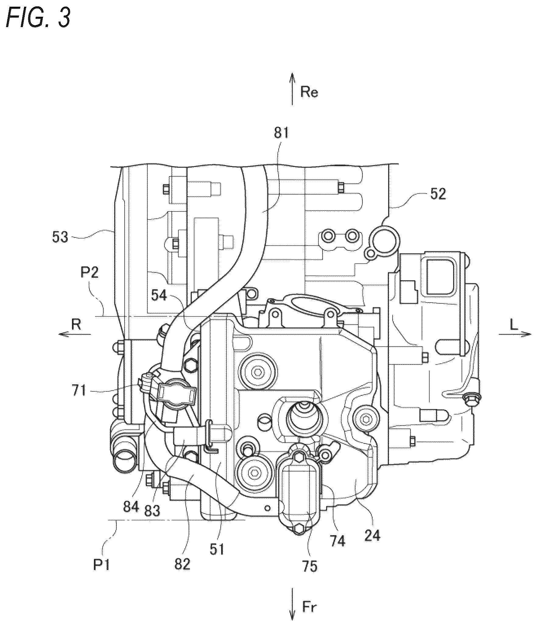 Patent US12359601 Figure 3 – Installation structure for air control device