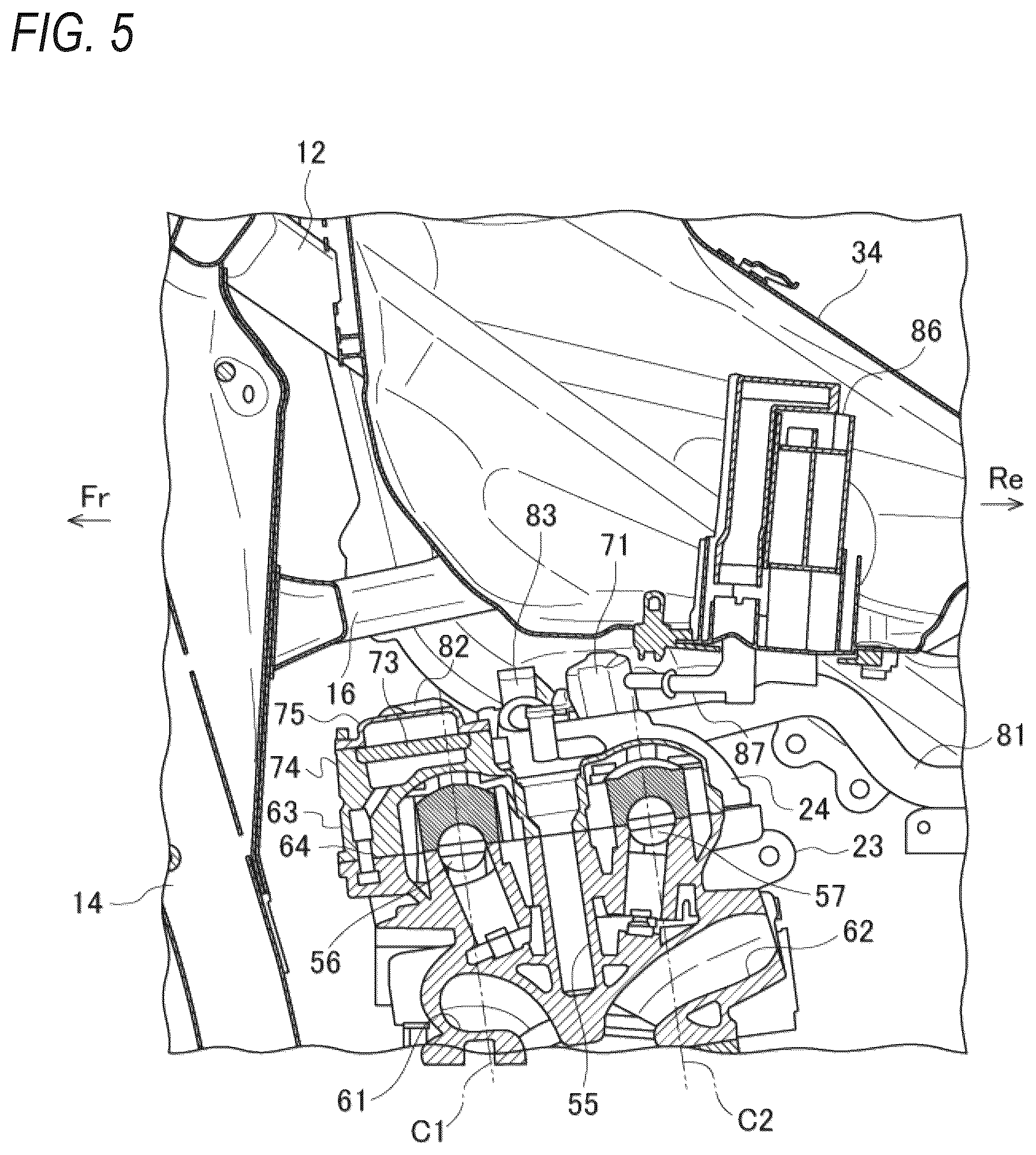 Patent US12359601 Figure 5 – Installation structure for air control device