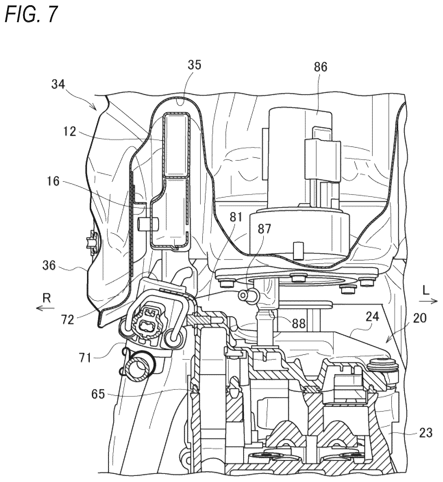 Patent US12359601 Figure 7 – Installation structure for air control device