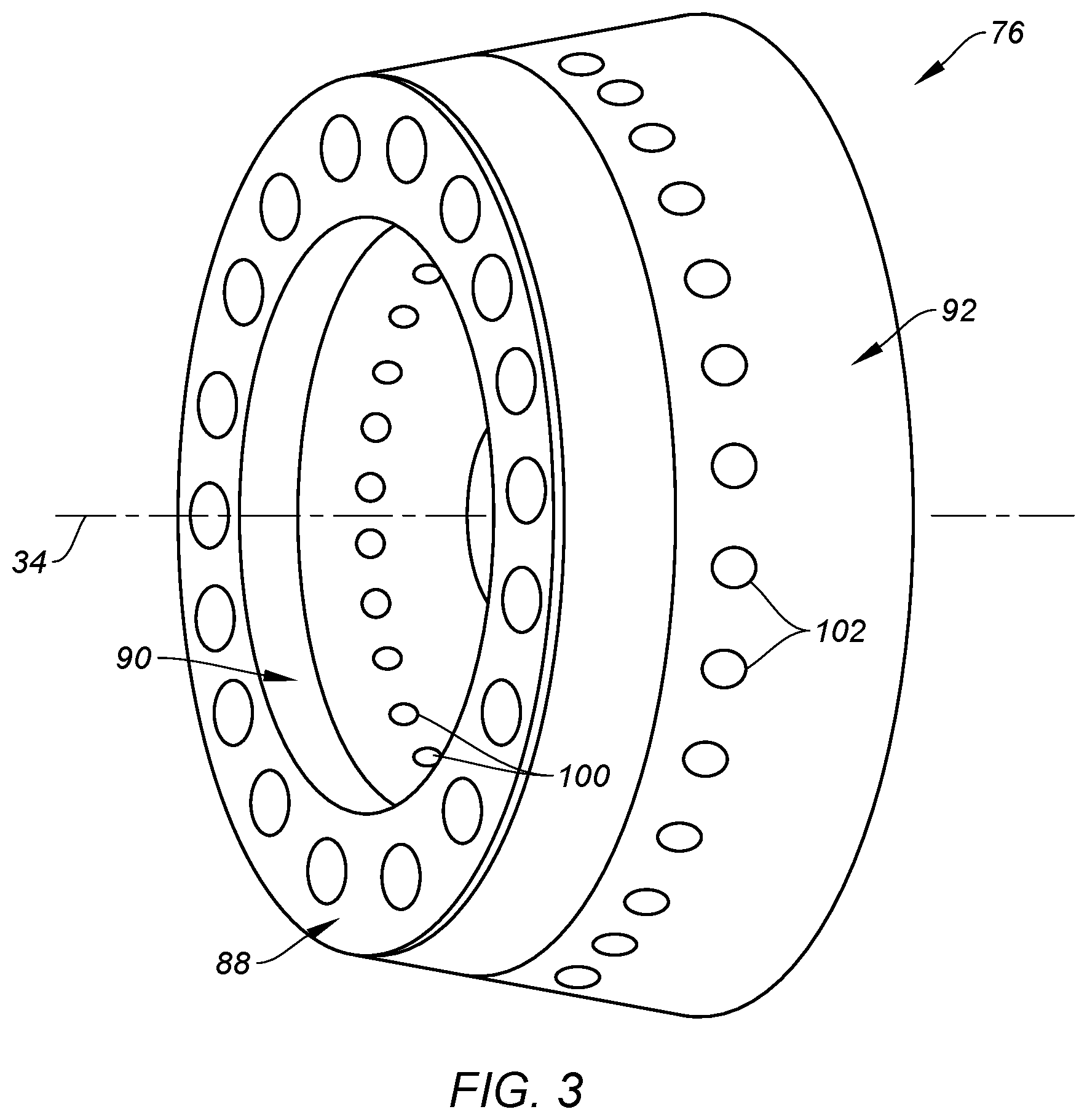 Patent US12359615 Figure 3 – Separating airflows within a turbine engine