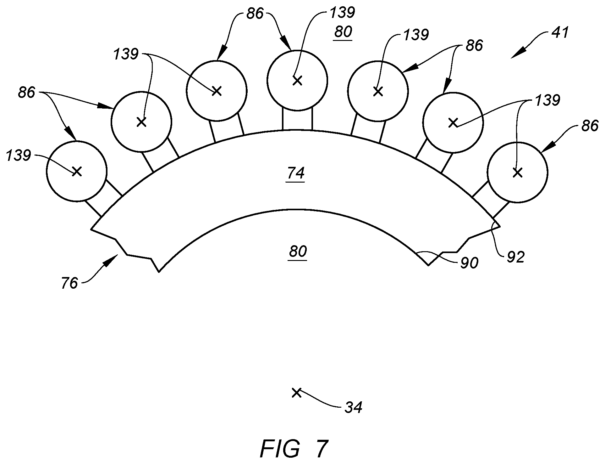 Patent US12359615 Figure 7 – Separating airflows within a turbine engine
