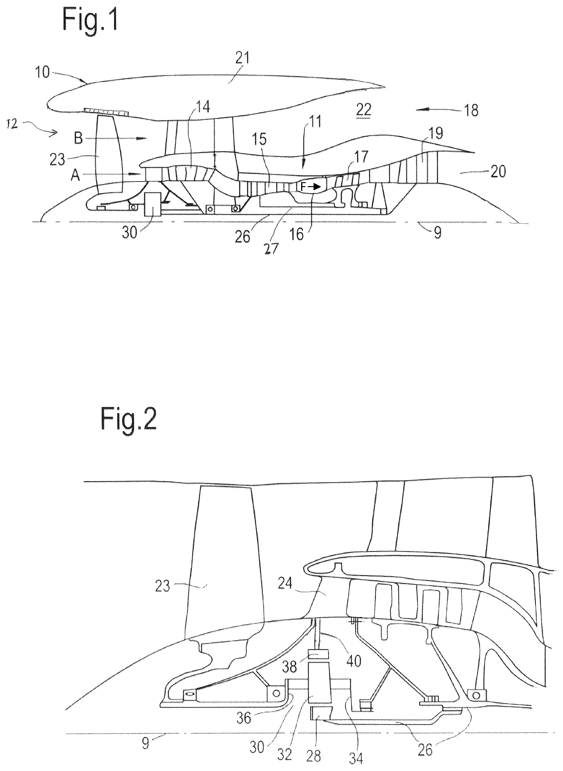 Patent US12359618 — Gas turbine fuel return line — Figure 1
