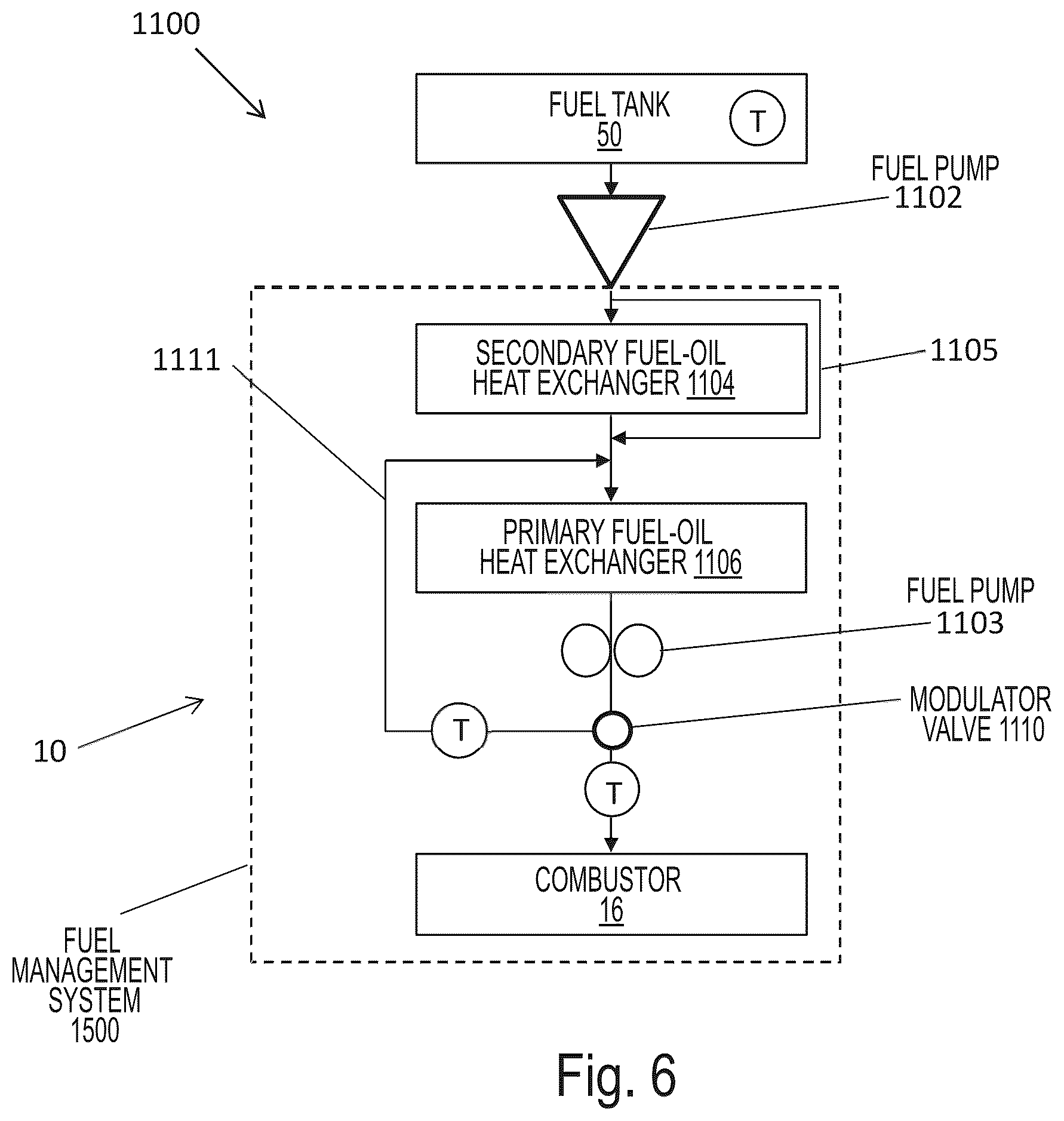 Patent US12359618 Figure 4 – Gas turbine fuel return line