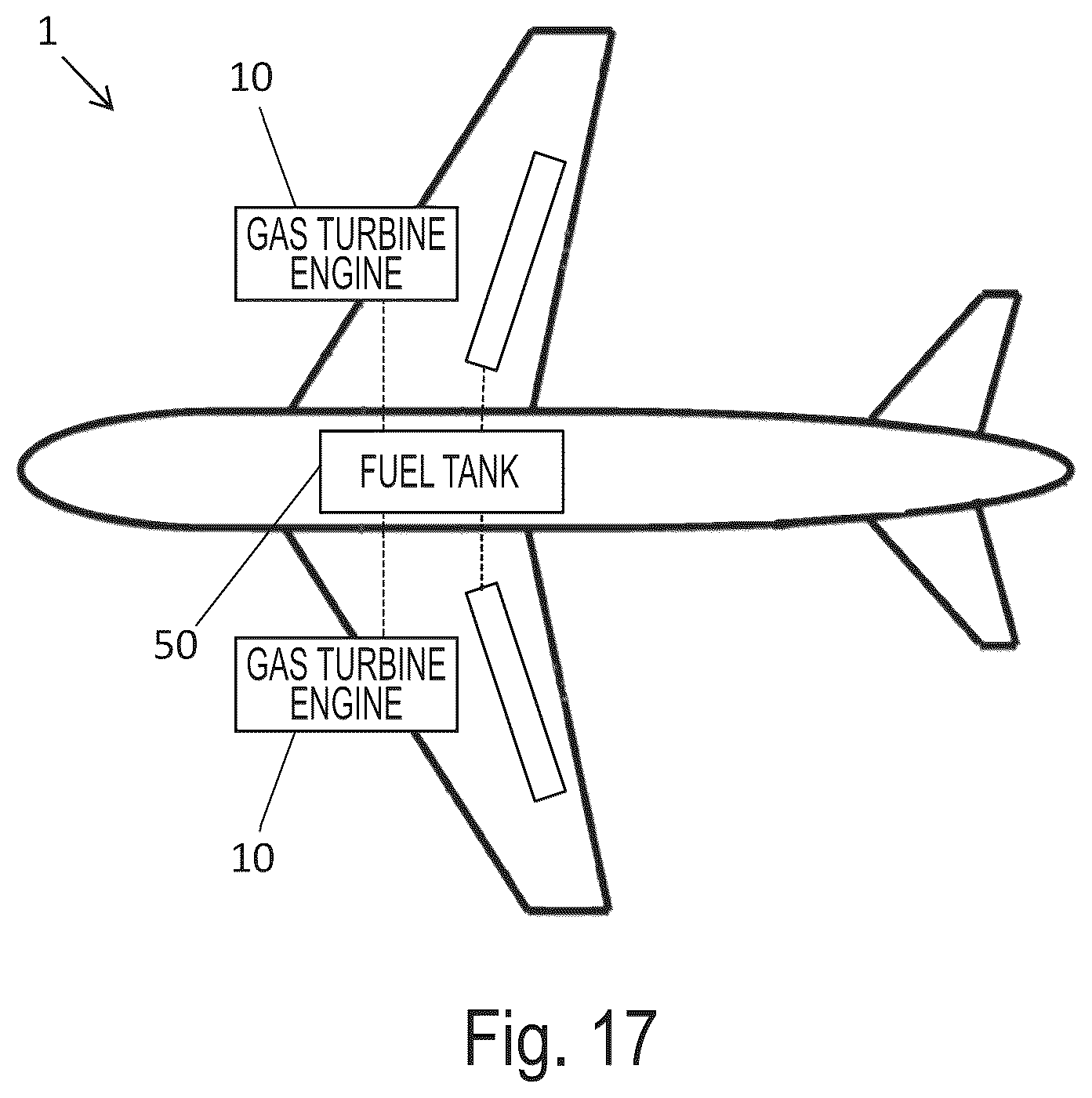 Patent US12359618 Figure 10 – Gas turbine fuel return line