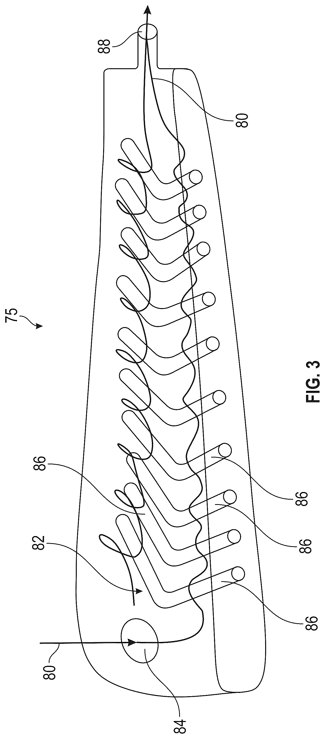 Patent US12359620 Figure 3 – Cooling features for a component of a gas turbine engine