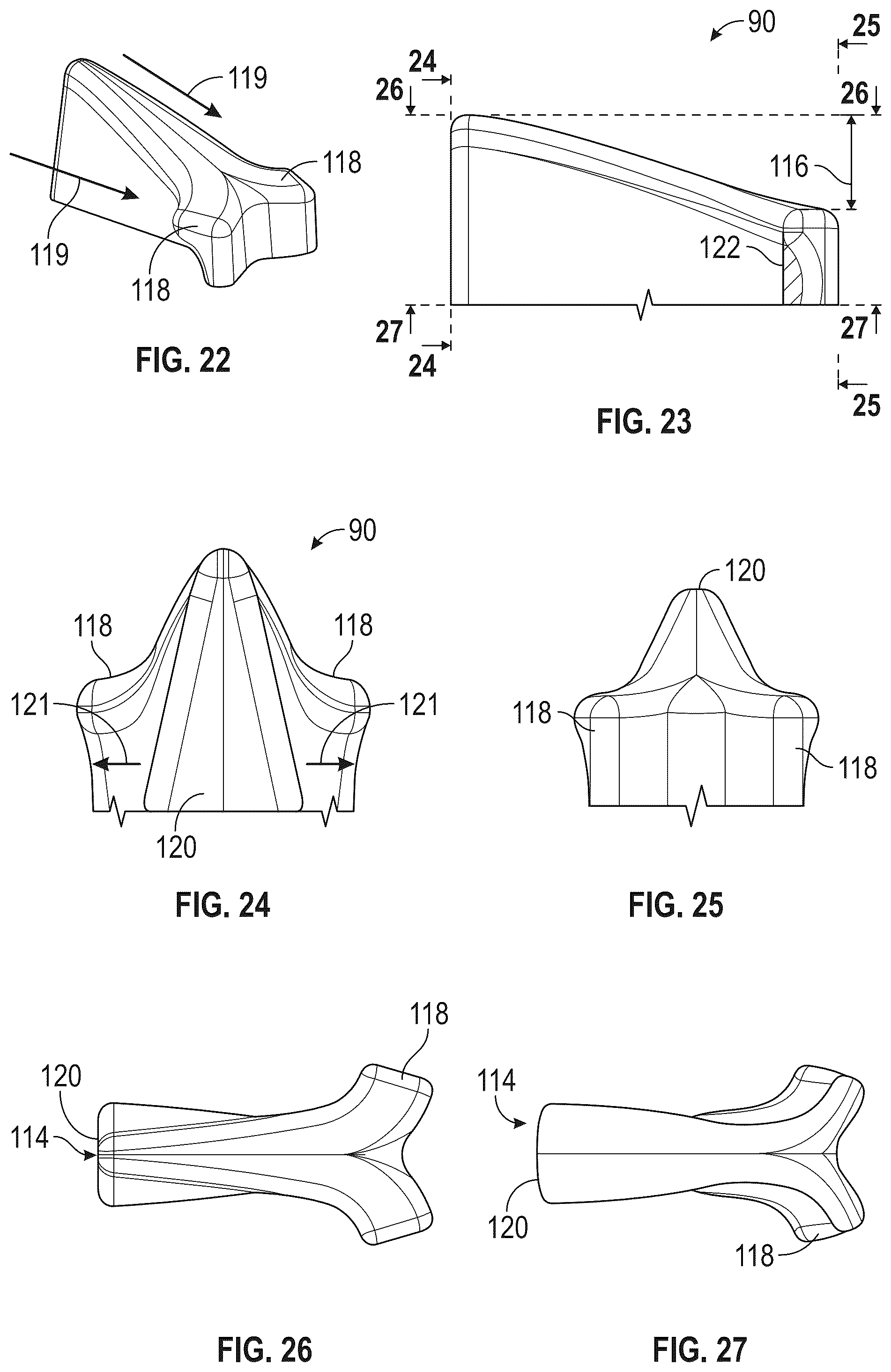 Patent US12359620 Figure 9 – Cooling features for a component of a gas turbine engine