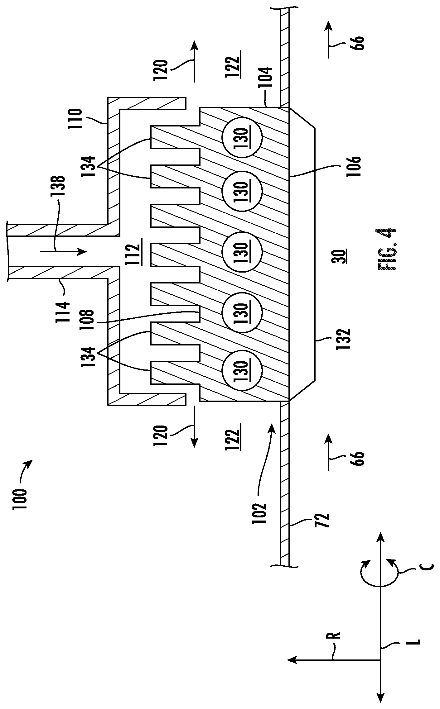 Patent US12359621 Figure 4 – Thermal management system for a gas turbine engine