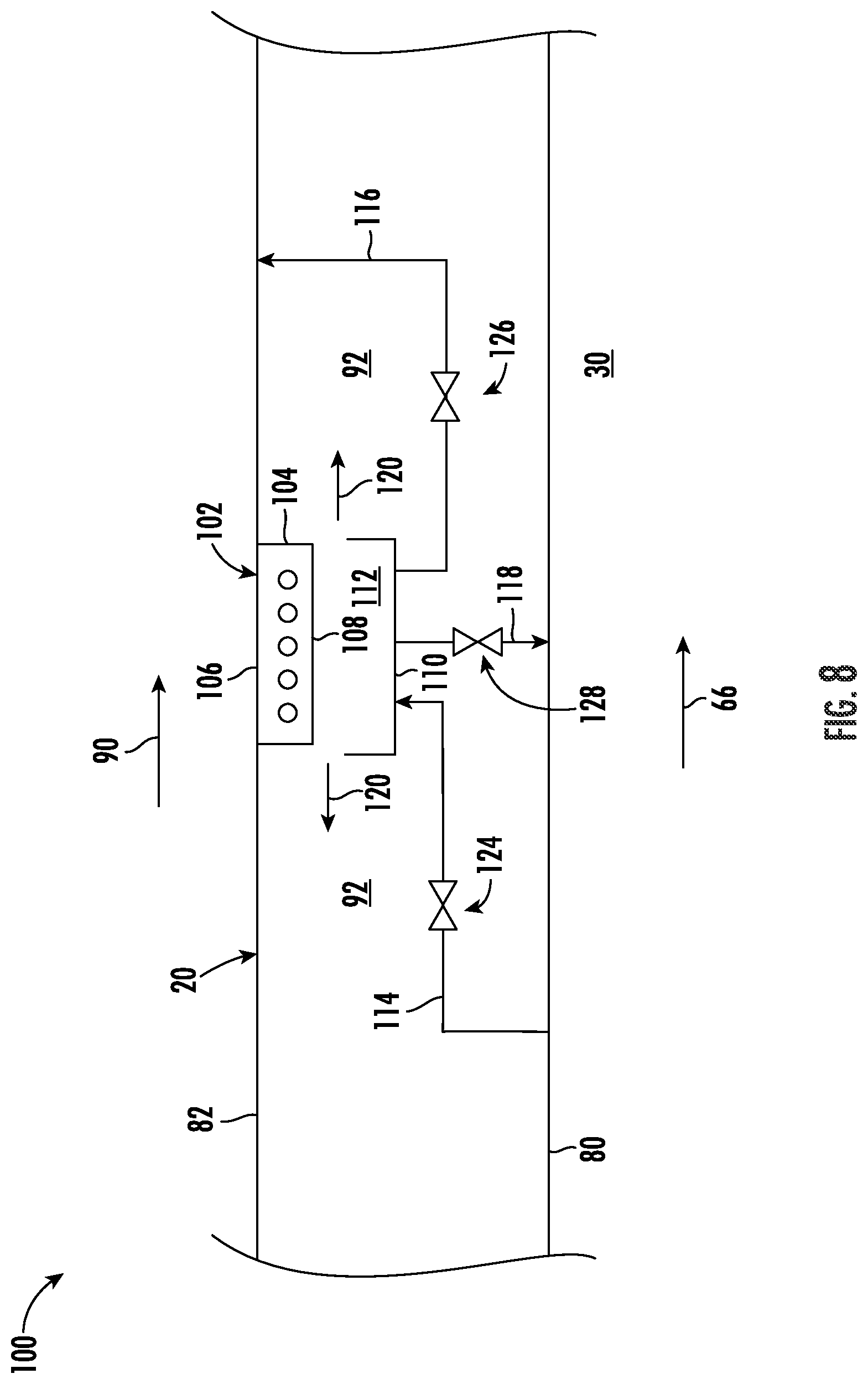 Patent US12359621 Figure 8 – Thermal management system for a gas turbine engine