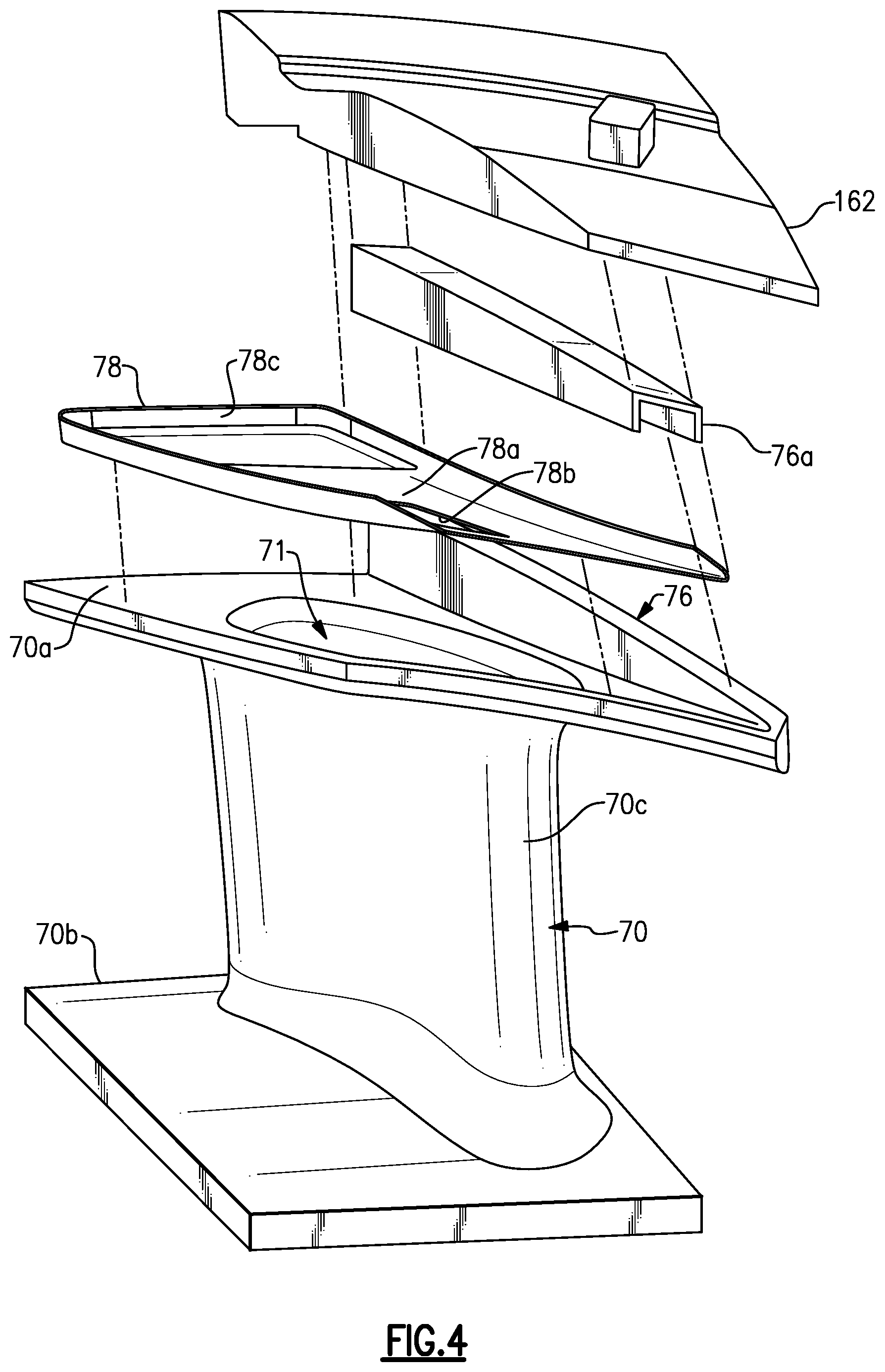 Patent US12359622 Figure 3 – Vane support system