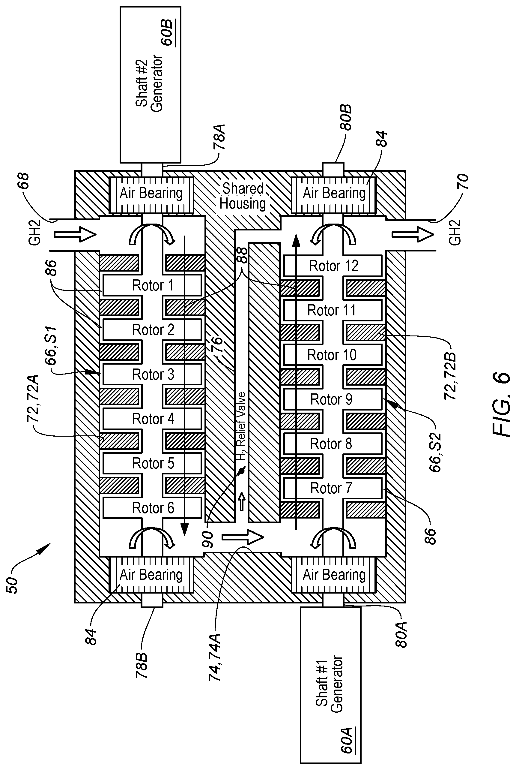 Patent US12359623 Figure 6 – Hydrogen turboexpander for use in an aviation propulsion system