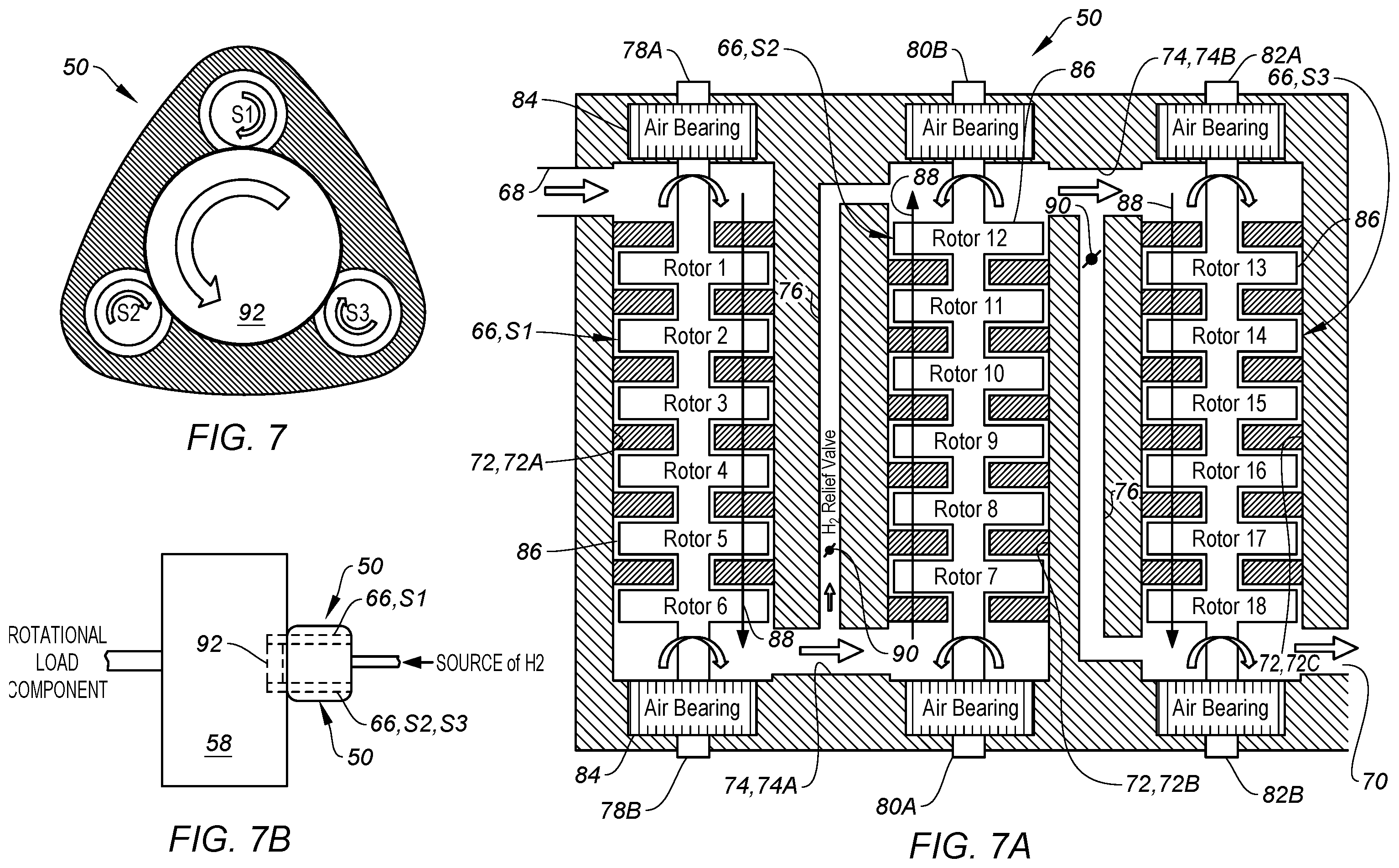 Patent US12359623 Figure 7 – Hydrogen turboexpander for use in an aviation propulsion system