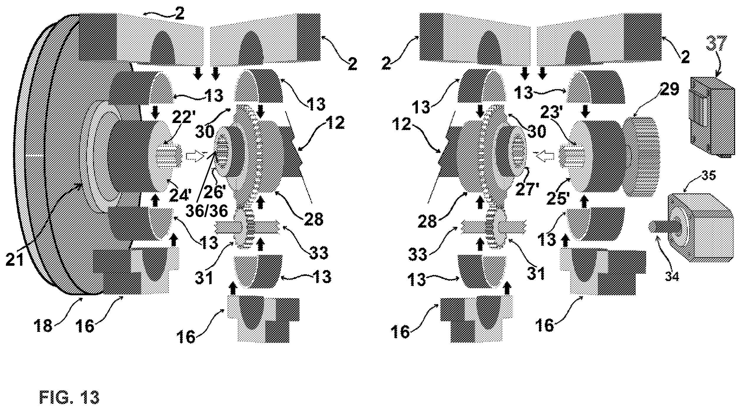 Patent US12359629 Figure 8 – Variable compression ratio device