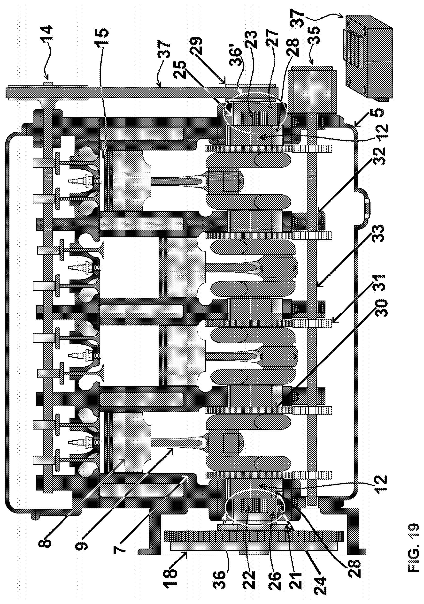 Patent US12359629 Figure 14 – Variable compression ratio device