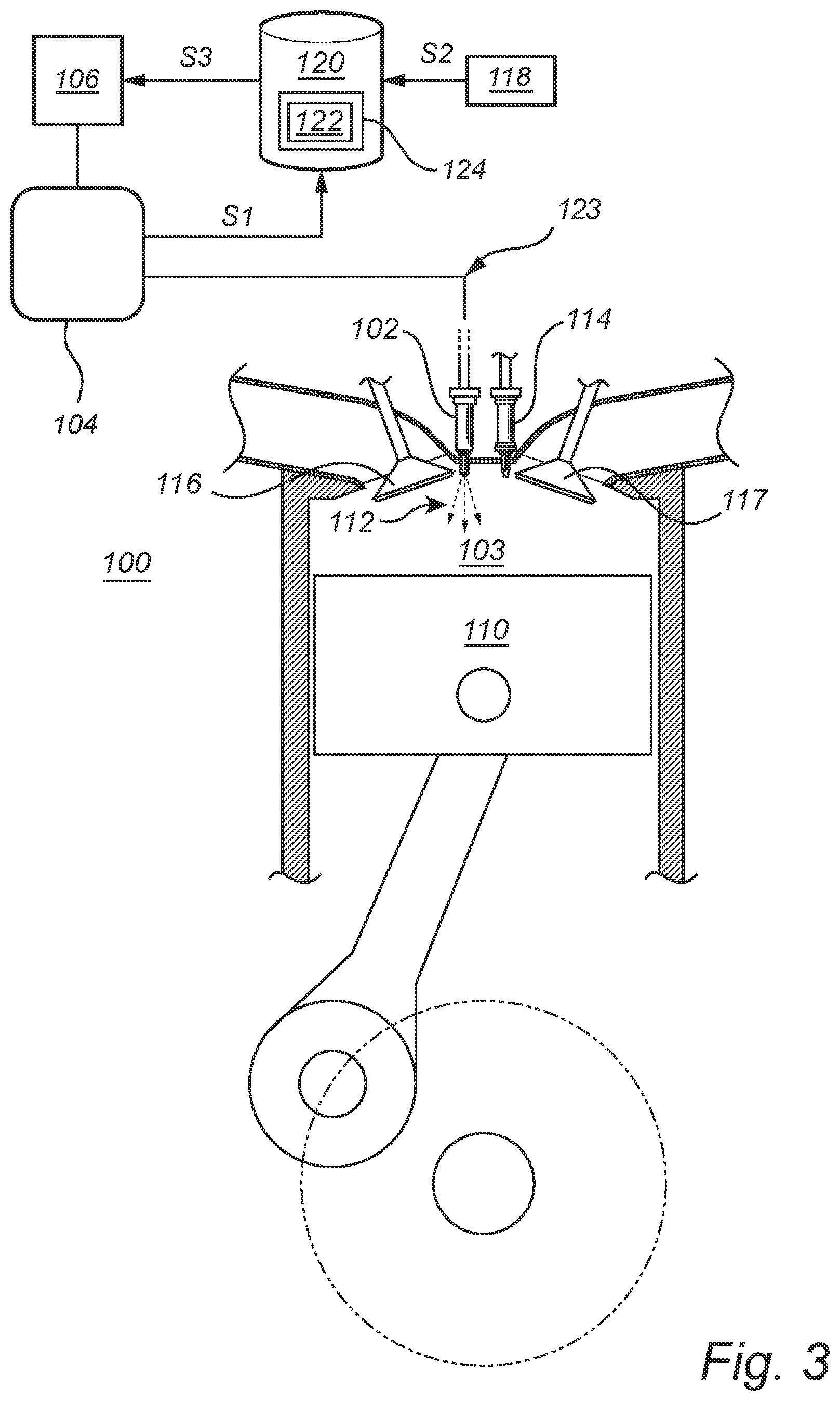 Patent US12359638 Figure 3 – Control of injection pressure for high pressure direct injection systems