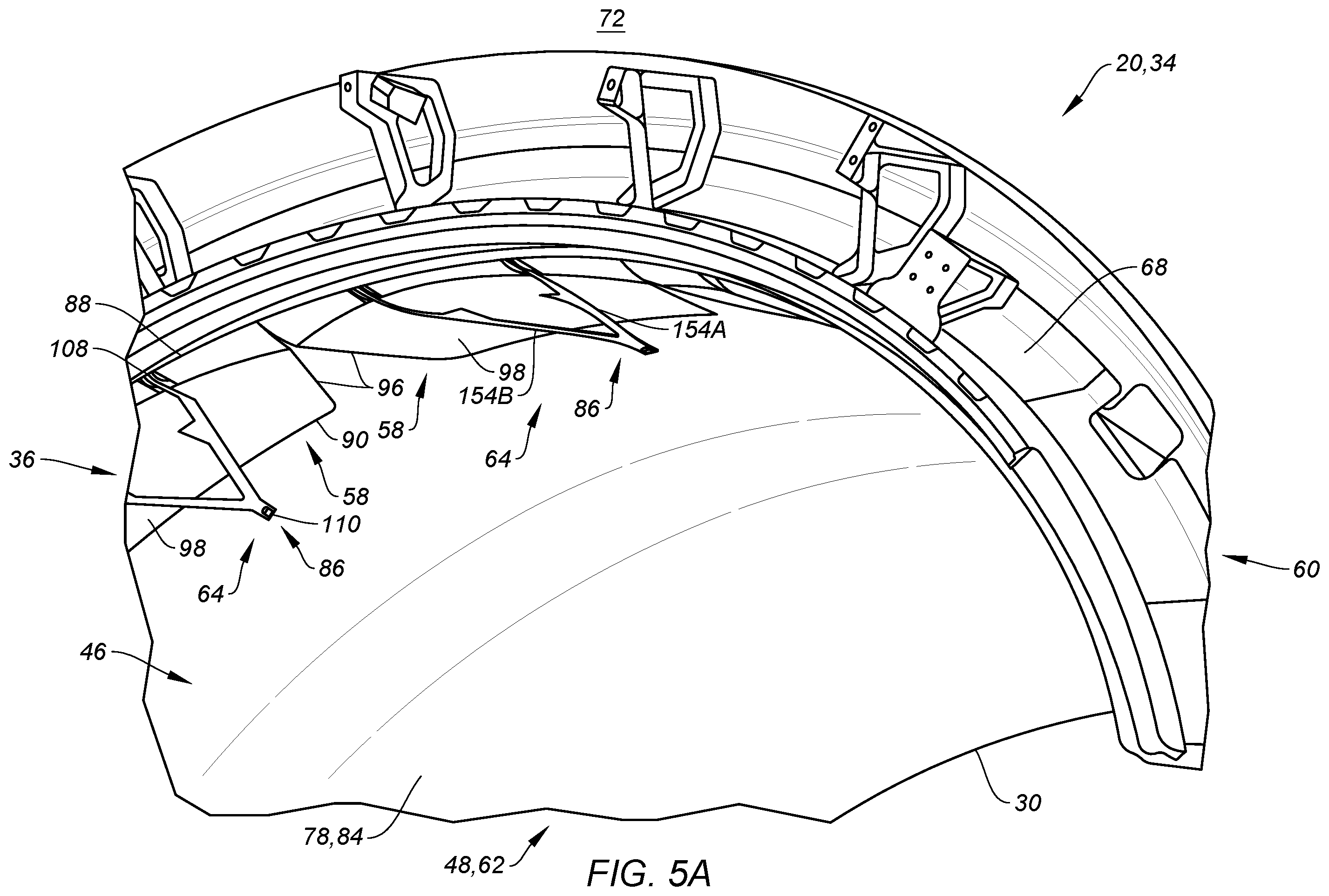 Patent US12359642 Figure 4 – Thrust reverser with blocker door folding linkage