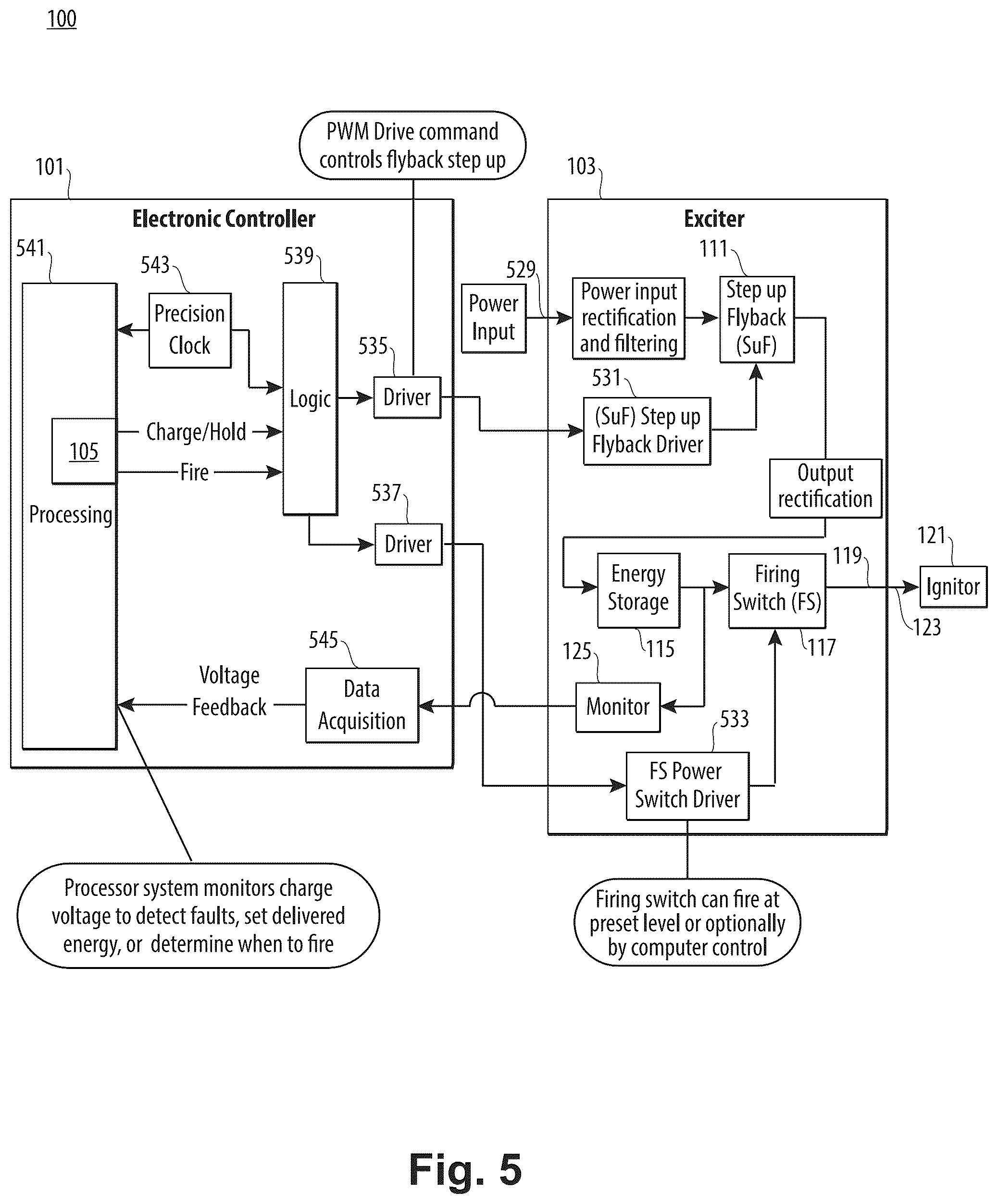 Patent US12359648 Figure 5 – Engine ignition systems