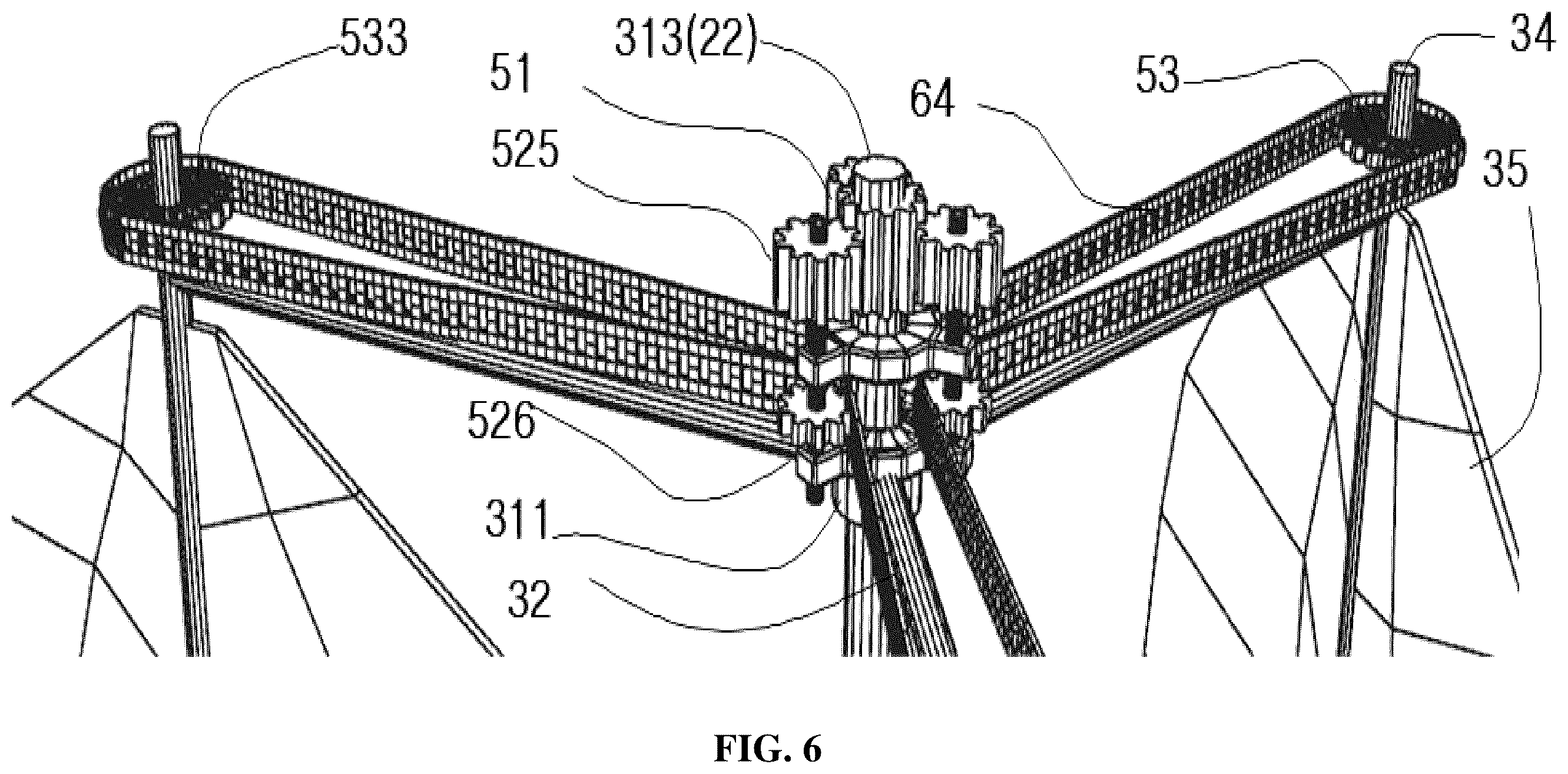 Patent US12359651 Figure 9 – Rotational force generator revolving and rotating according to flow of fluid