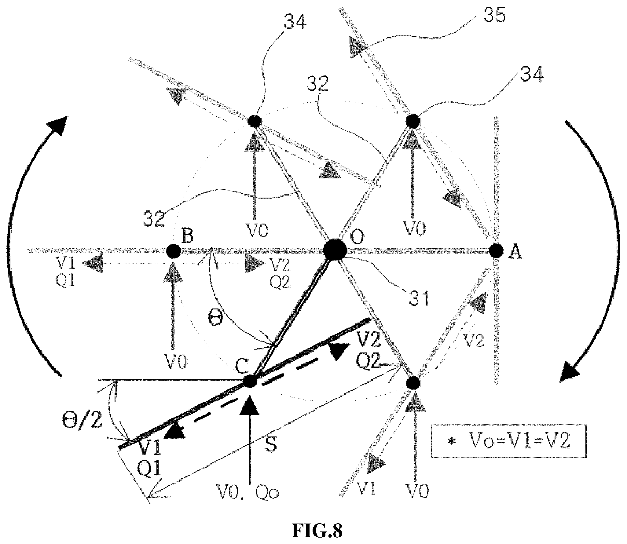 Patent US12359651 Figure 11 – Rotational force generator revolving and rotating according to flow of fluid