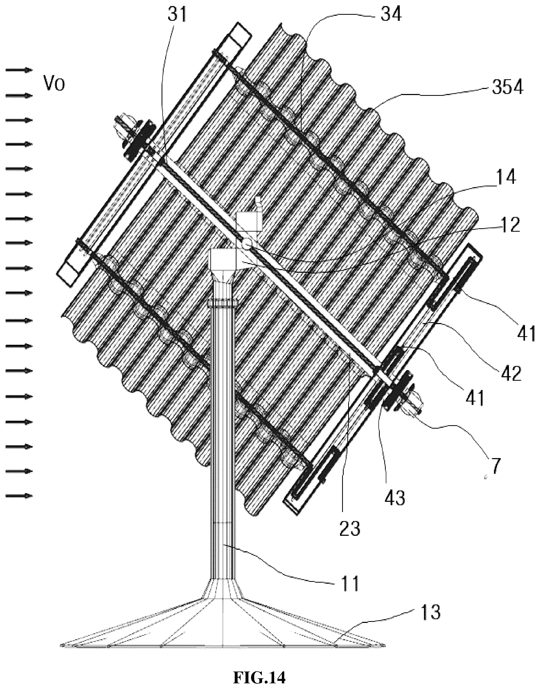 Patent US12359651 Figure 17 – Rotational force generator revolving and rotating according to flow of fluid