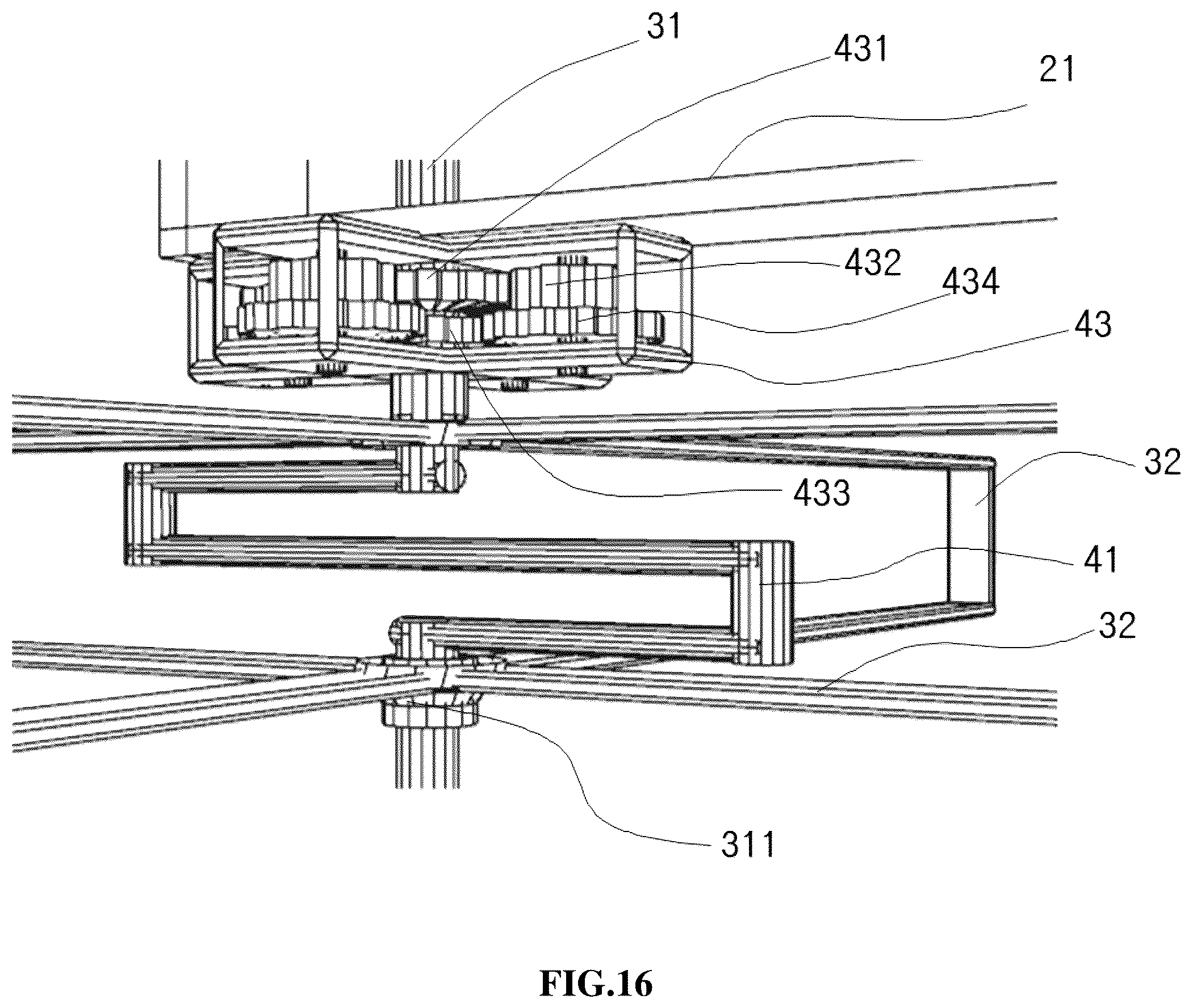 Patent US12359651 Figure 19 – Rotational force generator revolving and rotating according to flow of fluid