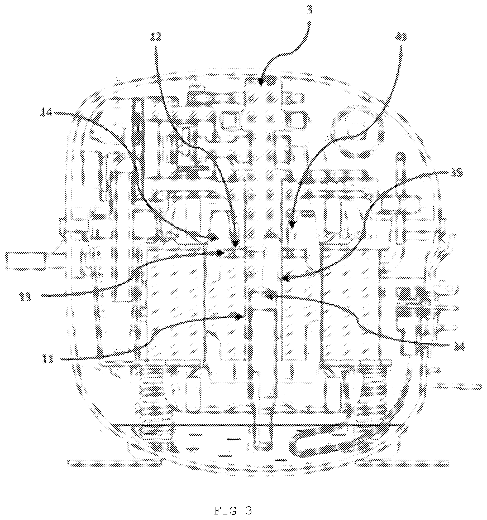 Patent US12359657 Figure 3 – System for transporting lubricating oil in a compressor